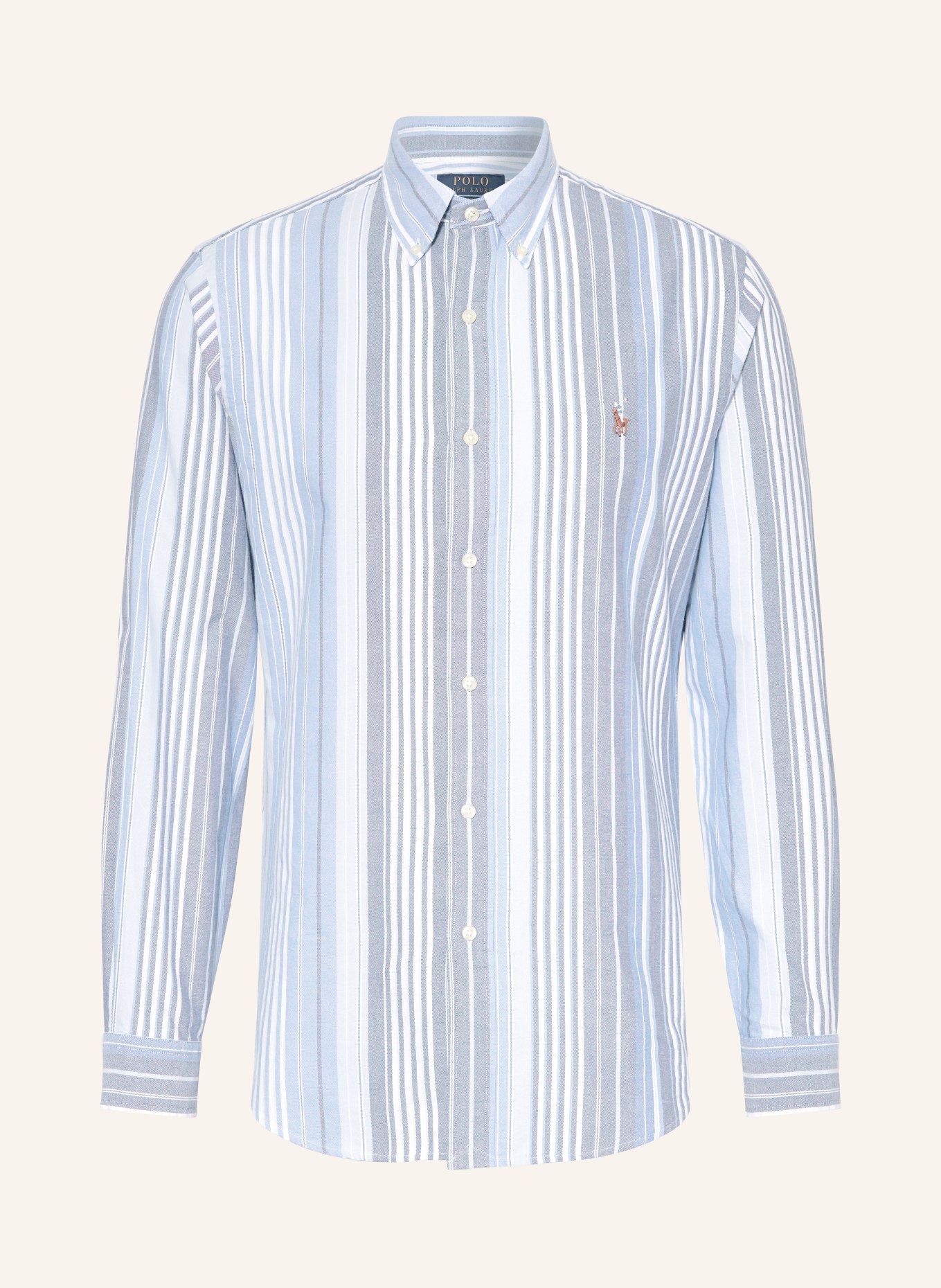 POLO RALPH LAUREN Shirt custom fit, Color: LIGHT BLUE/ BLUE/ WHITE (Image 1)