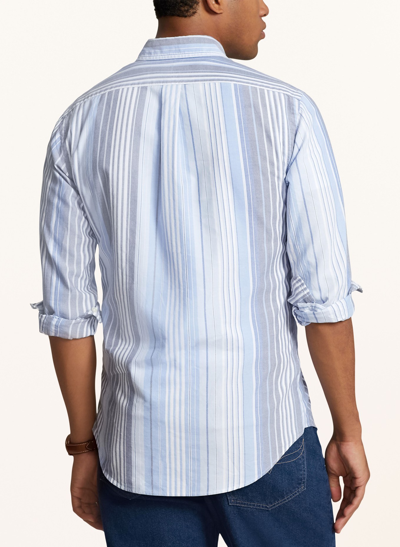 POLO RALPH LAUREN Shirt custom fit, Color: LIGHT BLUE/ BLUE/ WHITE (Image 3)