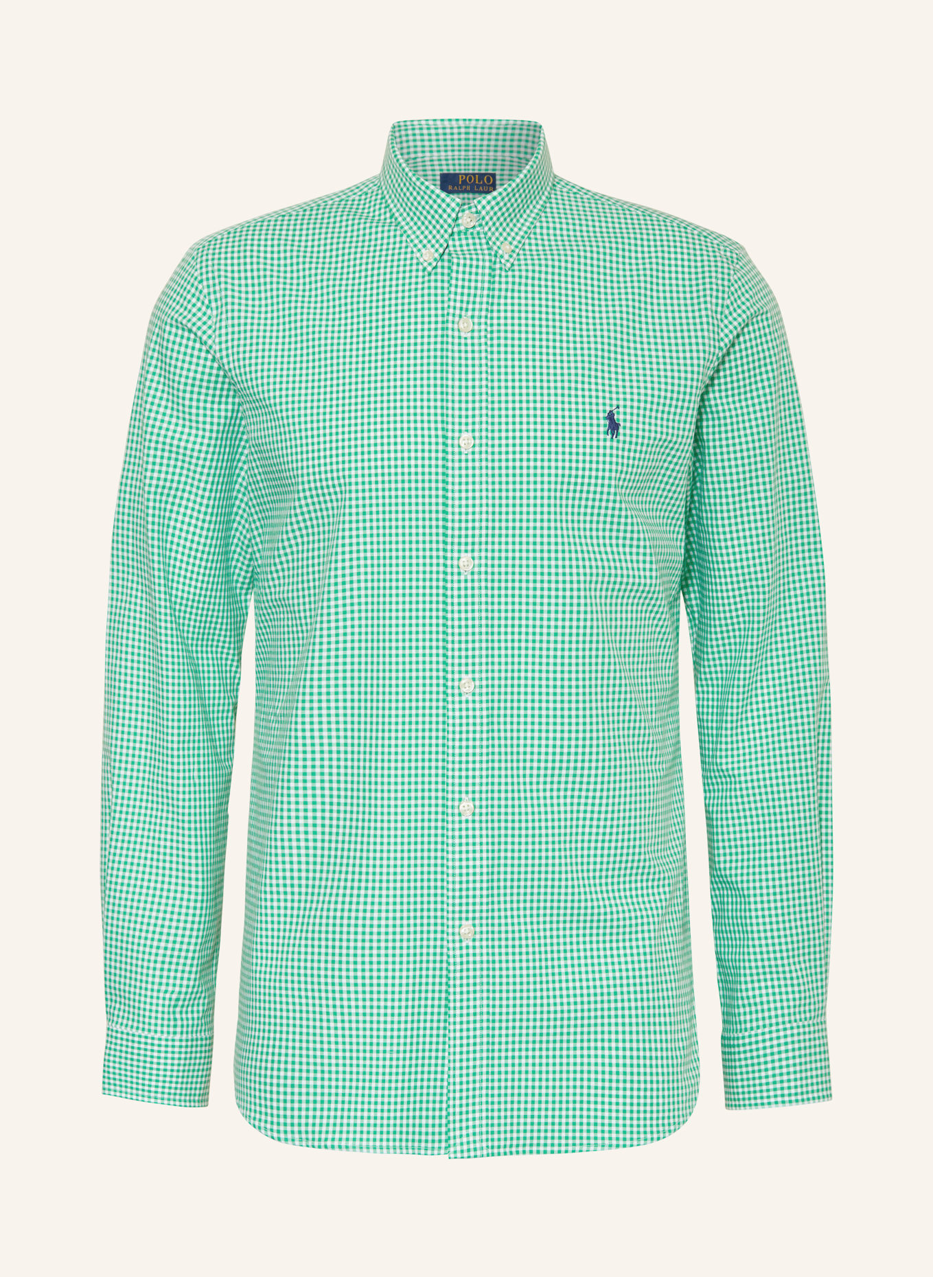 POLO RALPH LAUREN Shirt slim fit, Color: GREEN/ WHITE (Image 1)