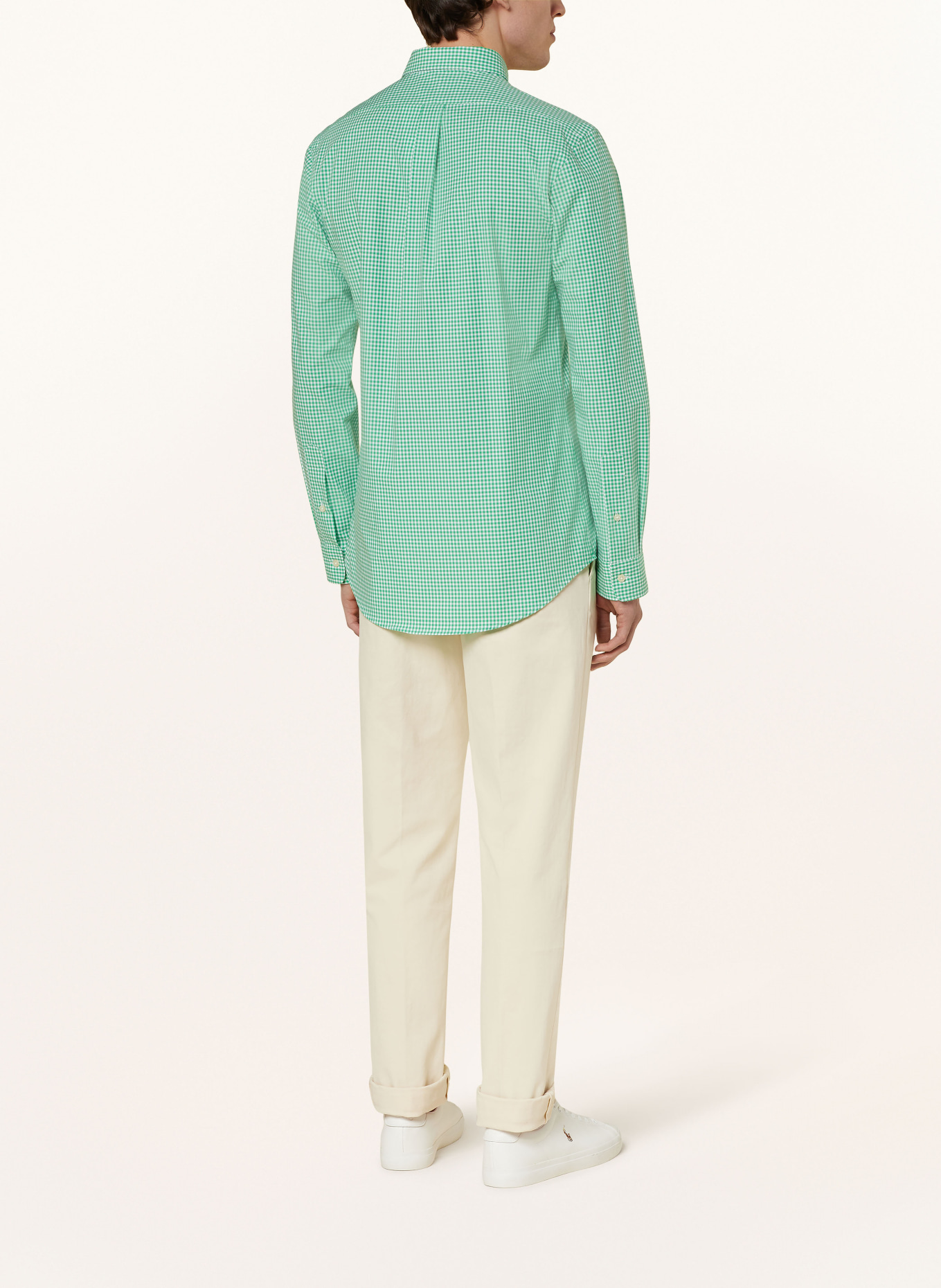 POLO RALPH LAUREN Shirt slim fit, Color: GREEN/ WHITE (Image 3)