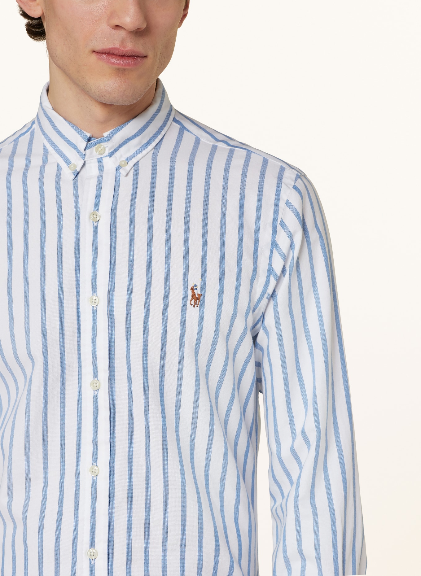 POLO RALPH LAUREN Oxfordhemd Slim Fit, Farbe: WEISS/ HELLBLAU (Bild 4)