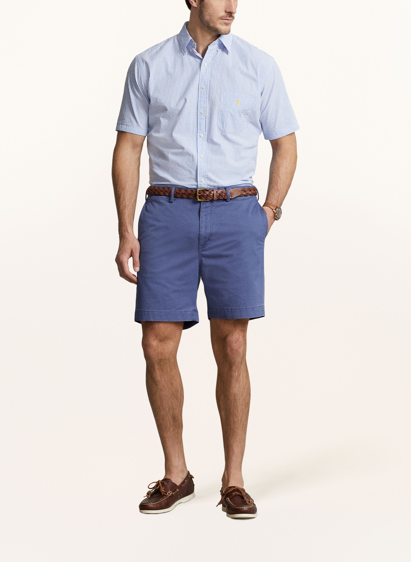 POLO RALPH LAUREN Big & Tall Kurzarm-Hemd Regular Fit, Farbe: BLAU/ WEISS (Bild 2)