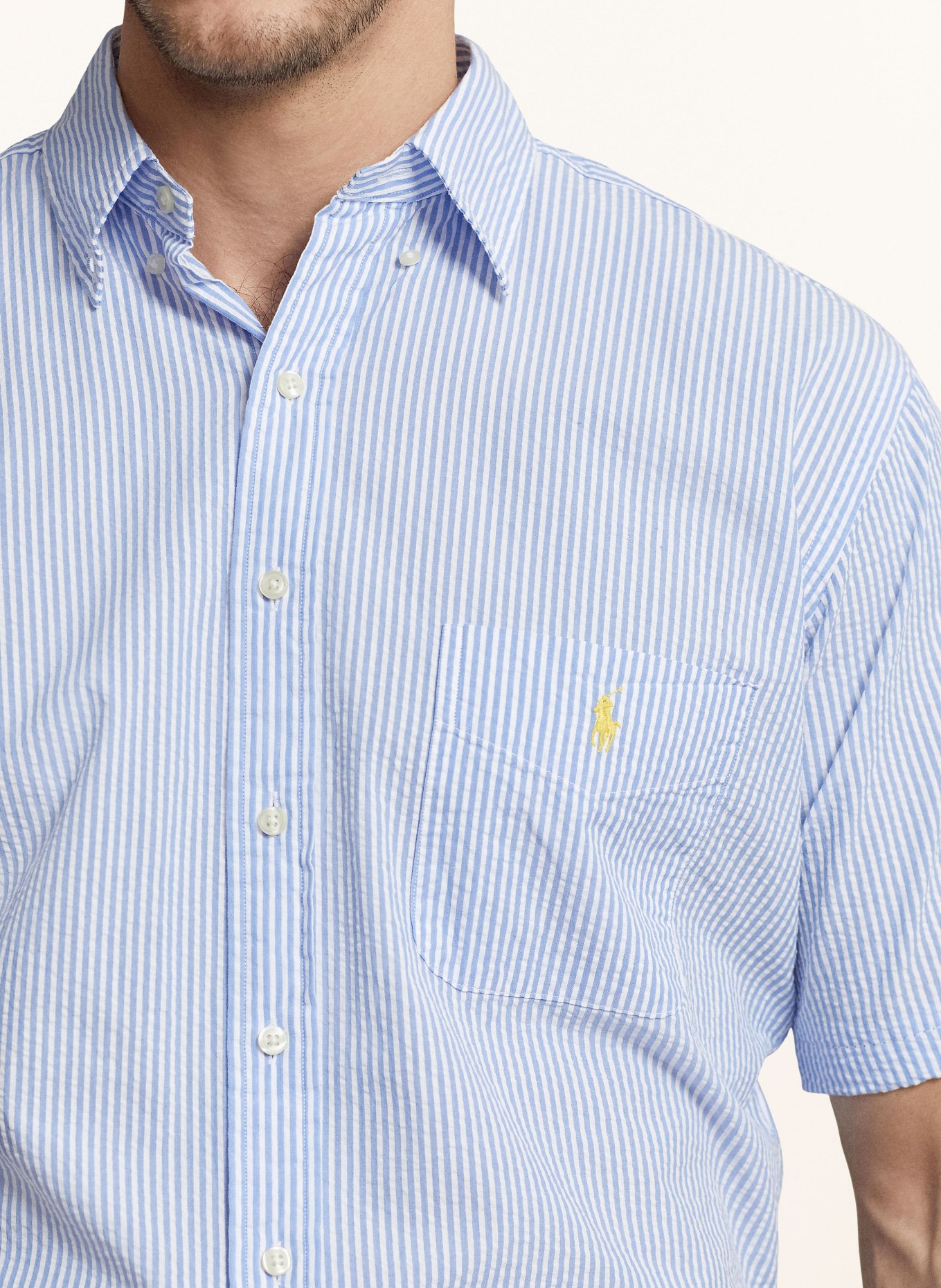 POLO RALPH LAUREN Big & Tall Short sleeve shirt regular fit, Color: BLUE/ WHITE (Image 4)