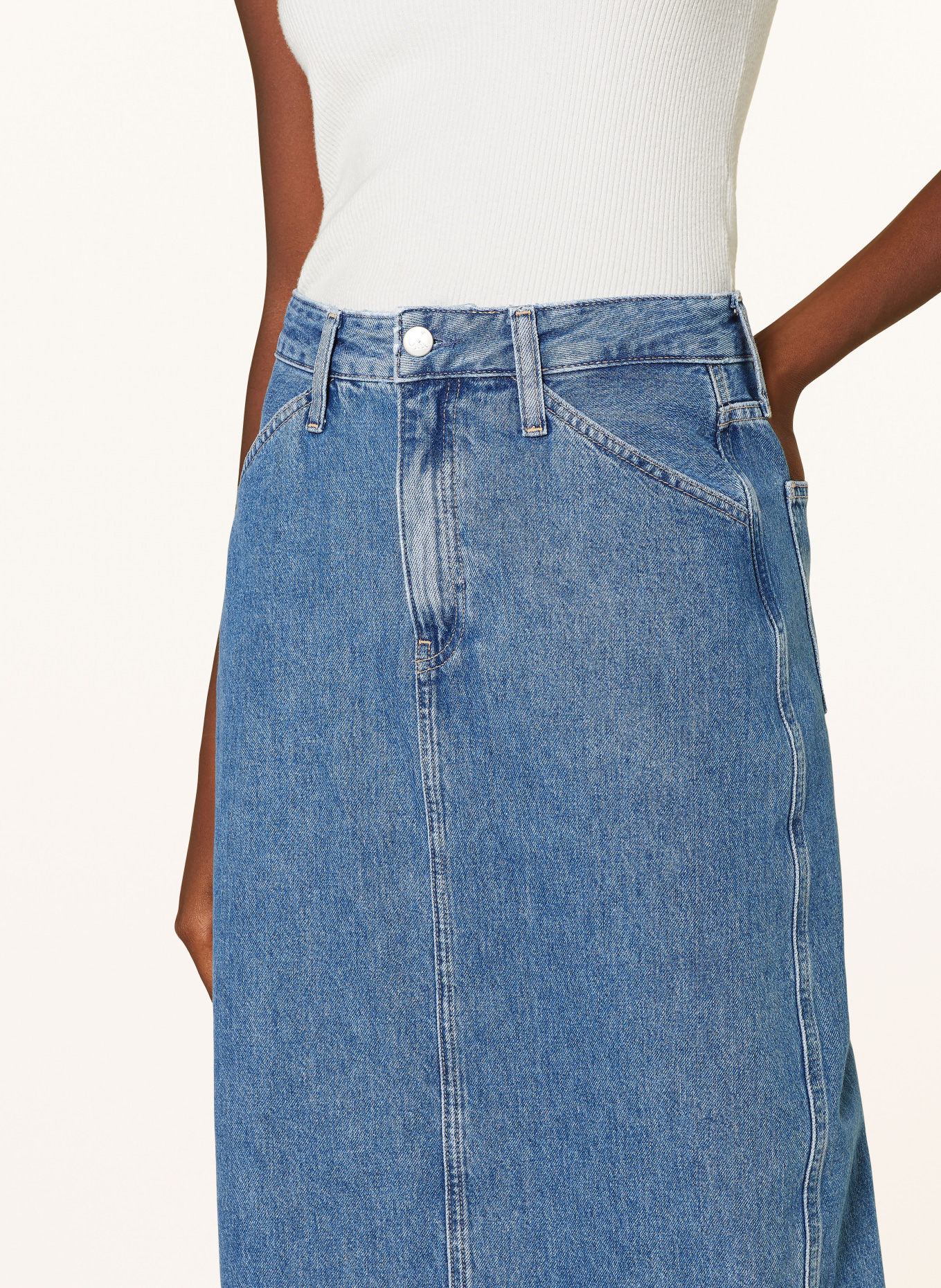 Calvin Klein Jeans Denim skirt, Color: 1AA Denim Light (Image 4)