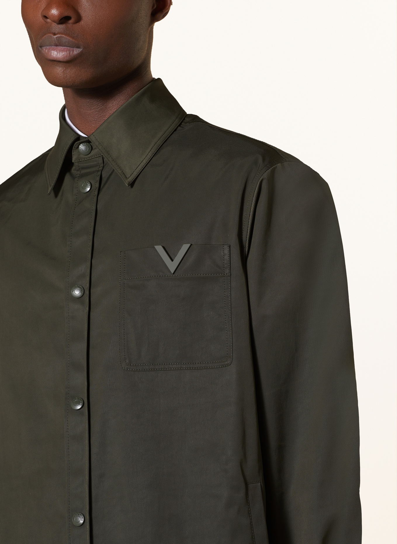 VALENTINO Overshirt, Color: OLIVE (Image 4)