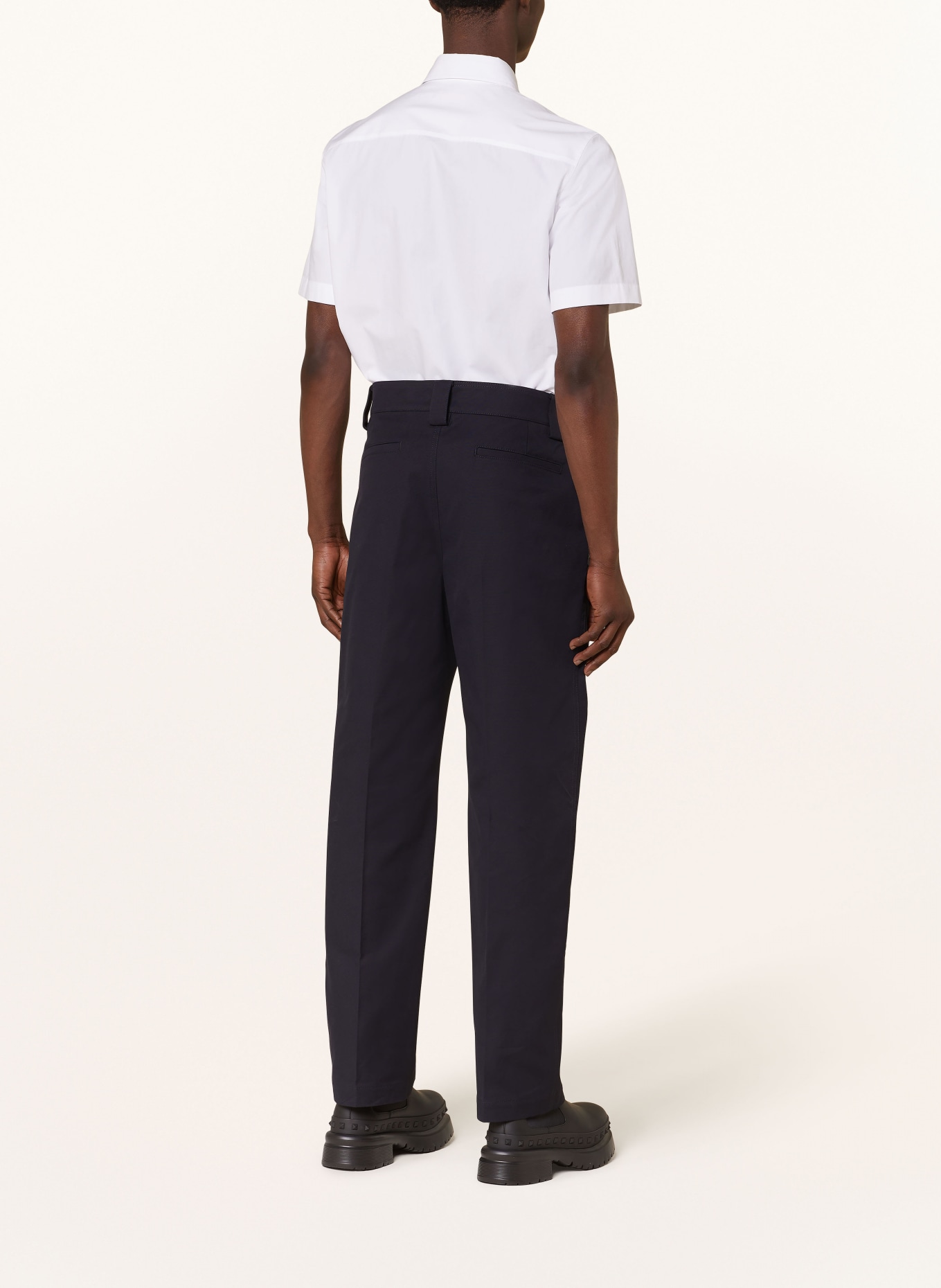 VALENTINO Trousers ROCKSTUD regular fit with rivets, Color: DARK BLUE (Image 3)