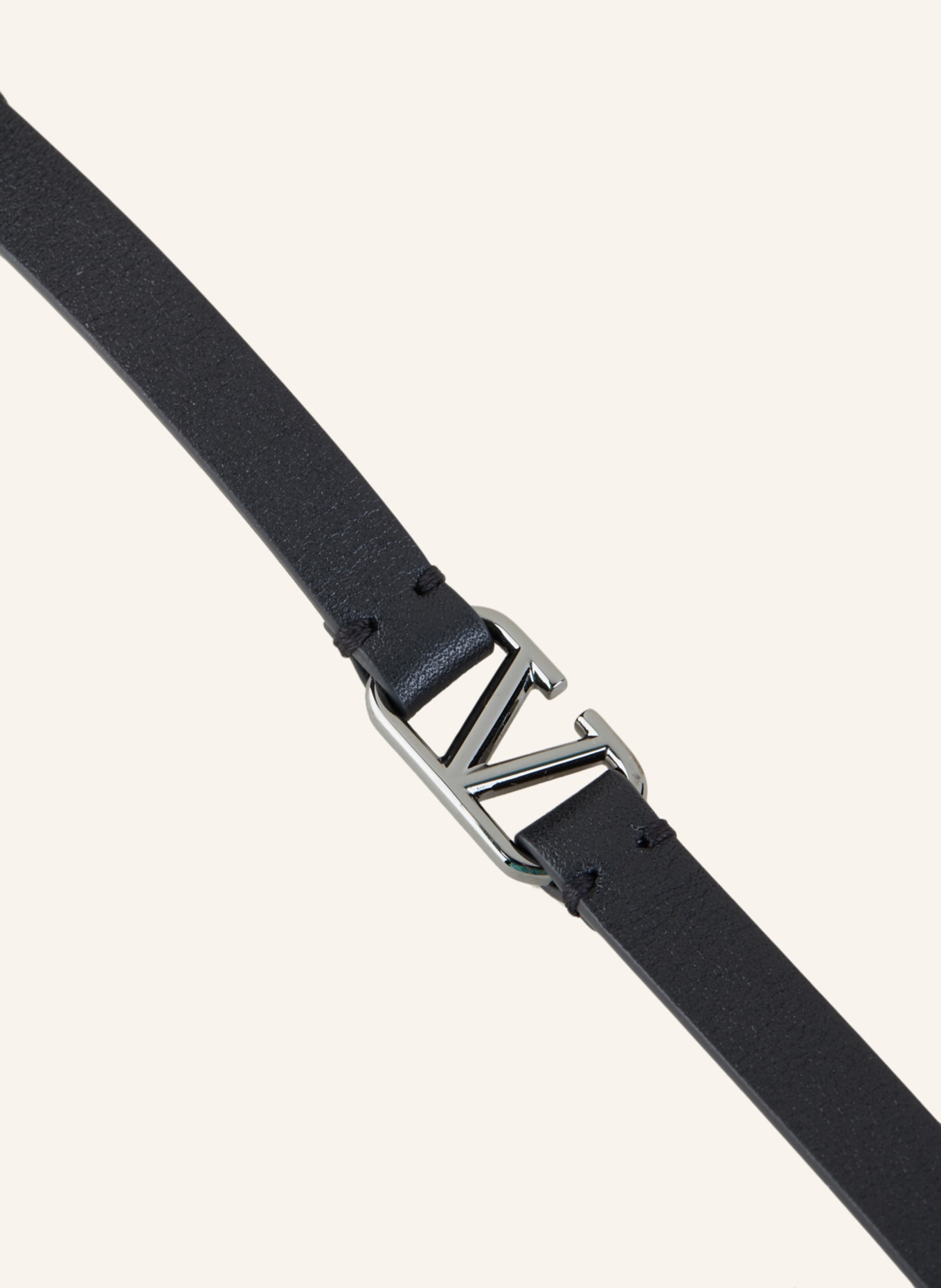 VALENTINO GARAVANI Leather bracelet ROCKSTUD, Color: BLACK (Image 2)