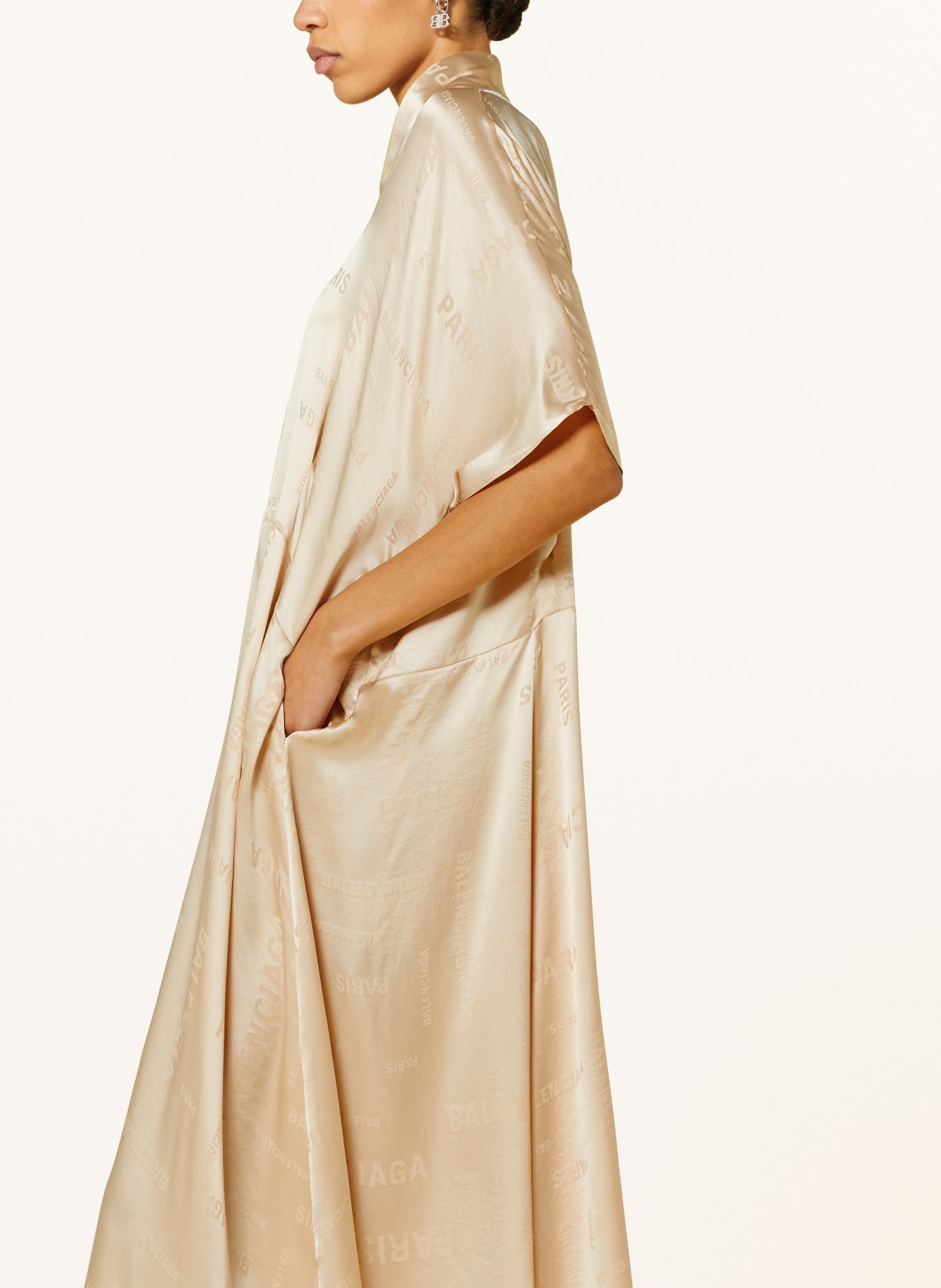 BALENCIAGA Sukienka z jedwabiu, Kolor: BEŻOWY (Obrazek 4)