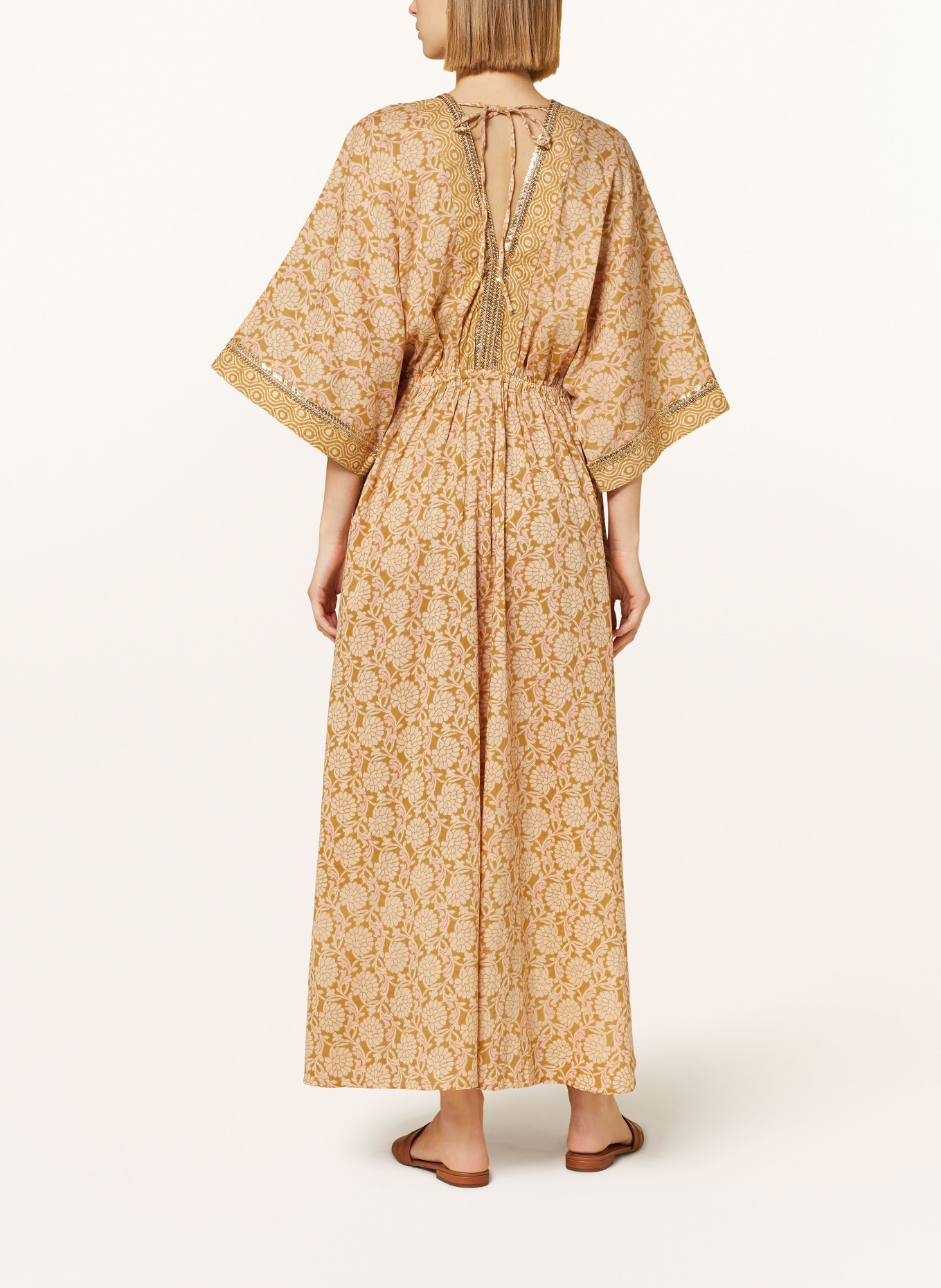 summum woman Dress with sequins, Color: CAMEL/ ROSE GOLD (Image 3)