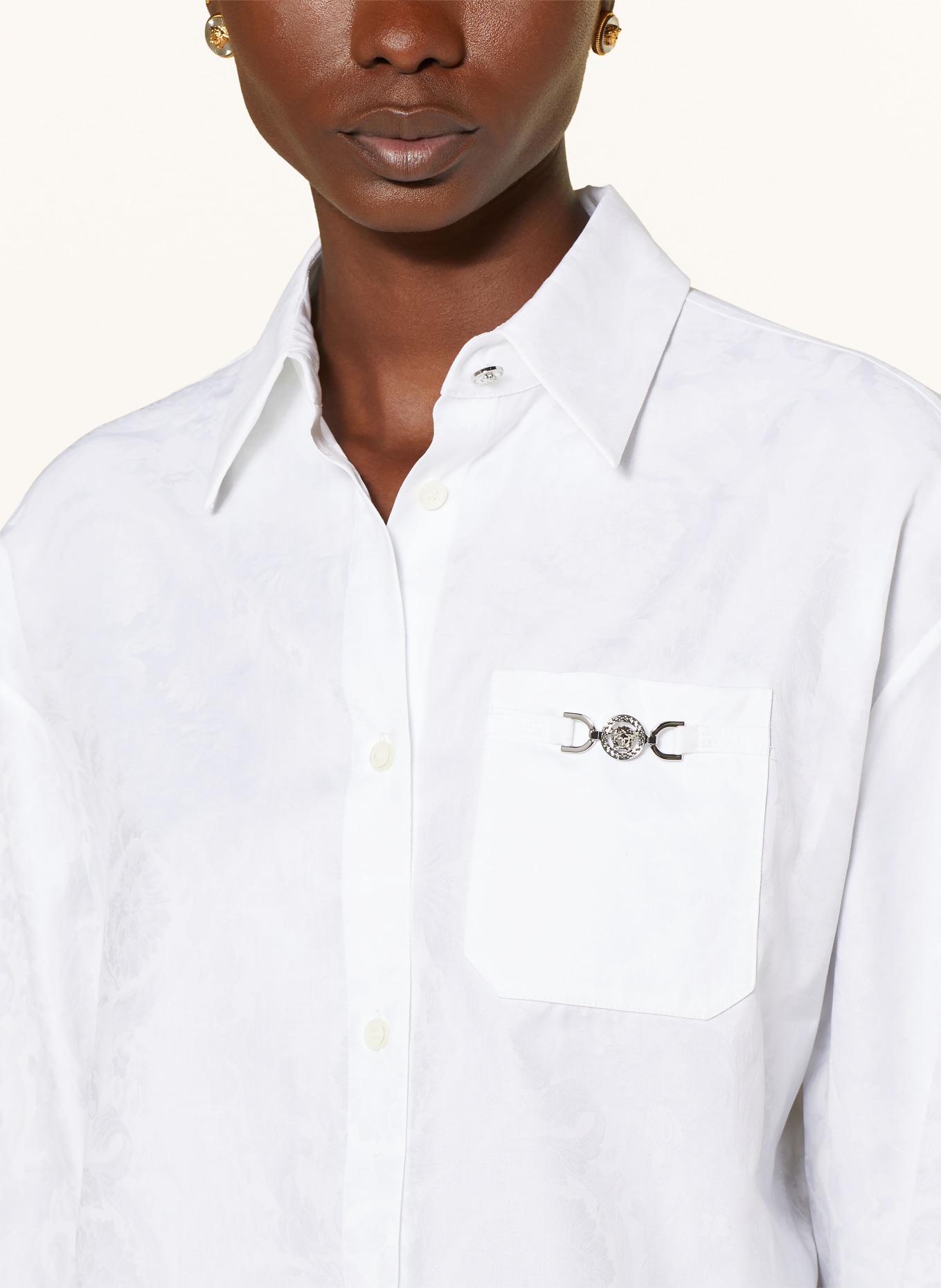 VERSACE Shirt blouse, Color: WHITE (Image 4)