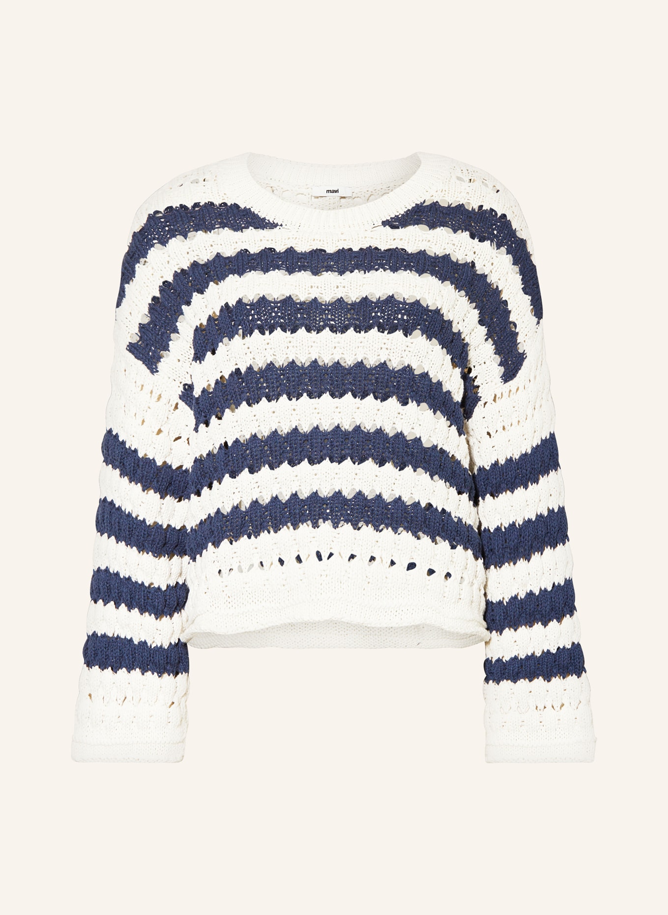 mavi Sweater, Color: WHITE/ DARK BLUE (Image 1)