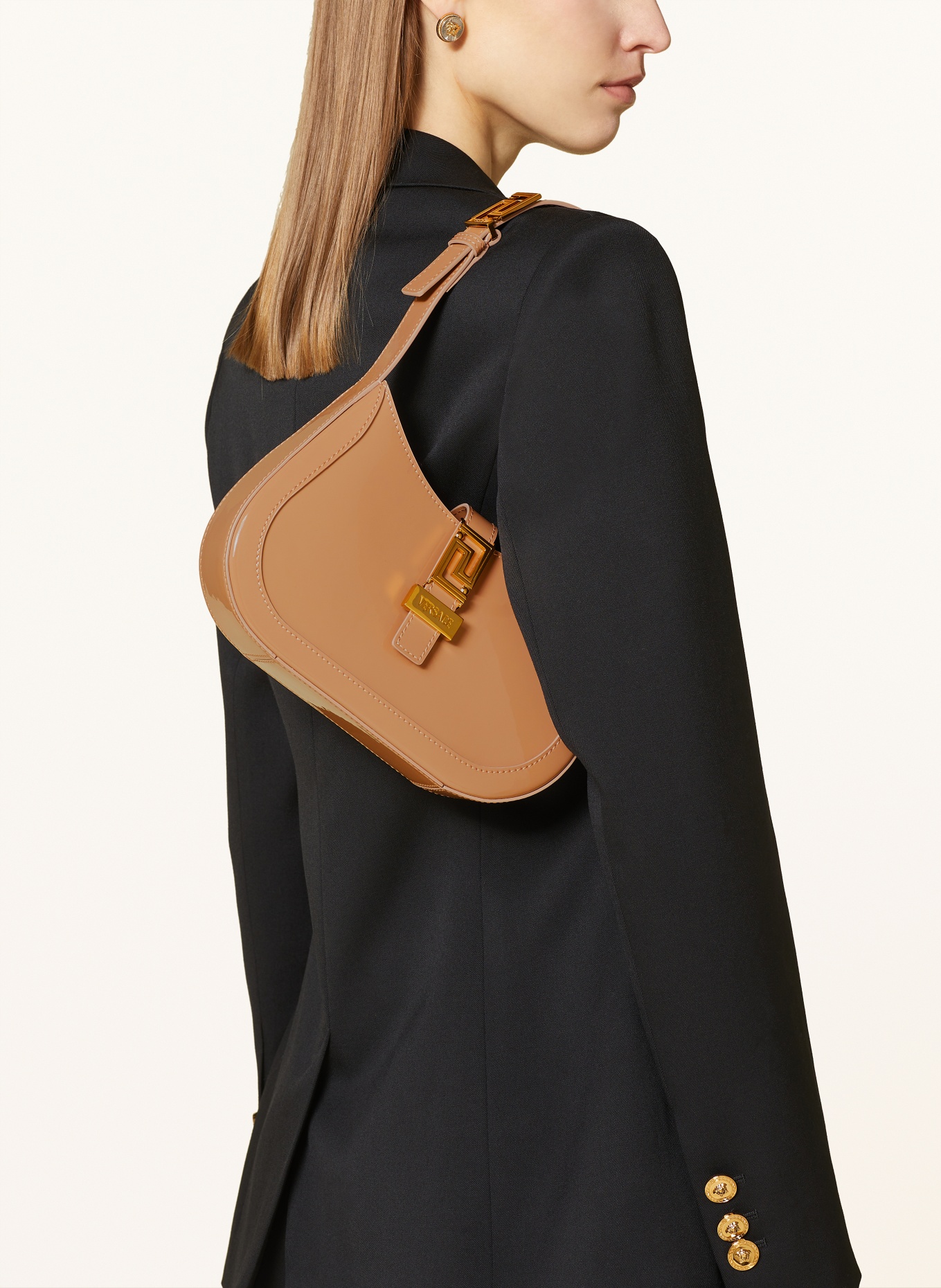 VERSACE Hobo-Bag GRECA SMALL, Farbe: BEIGE (Bild 4)
