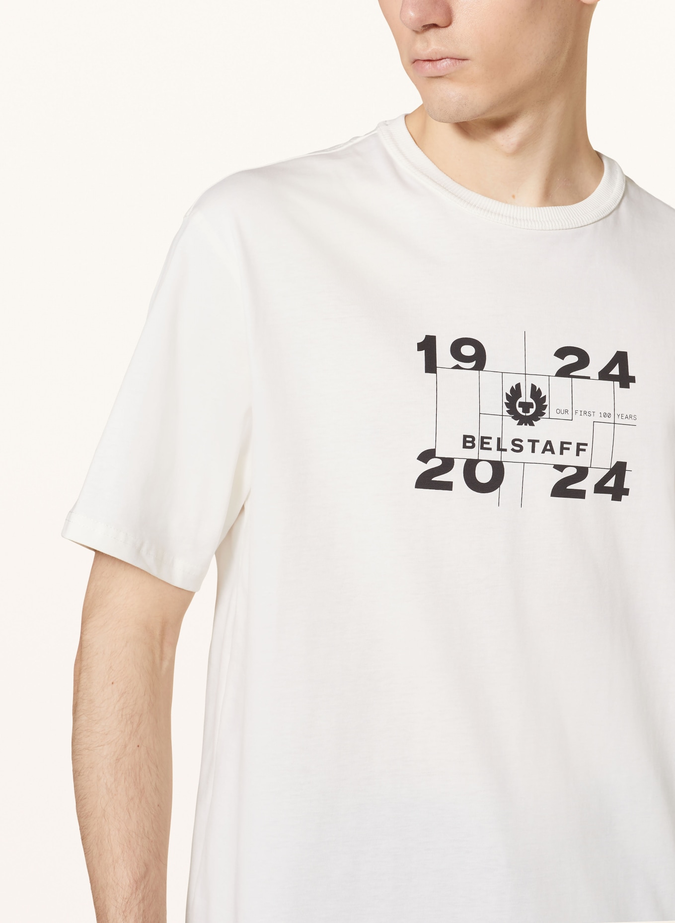 BELSTAFF T-shirt CENTENARY, Color: WHITE/ BLACK (Image 4)