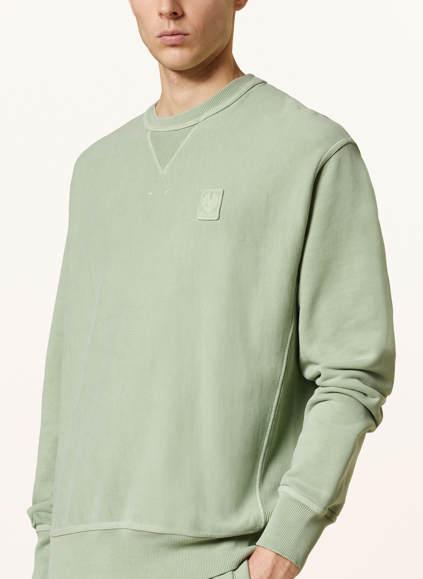 BELSTAFF Sweatshirt MINERAL OUTLINER, Farbe: HELLGRÜN (Bild 4)