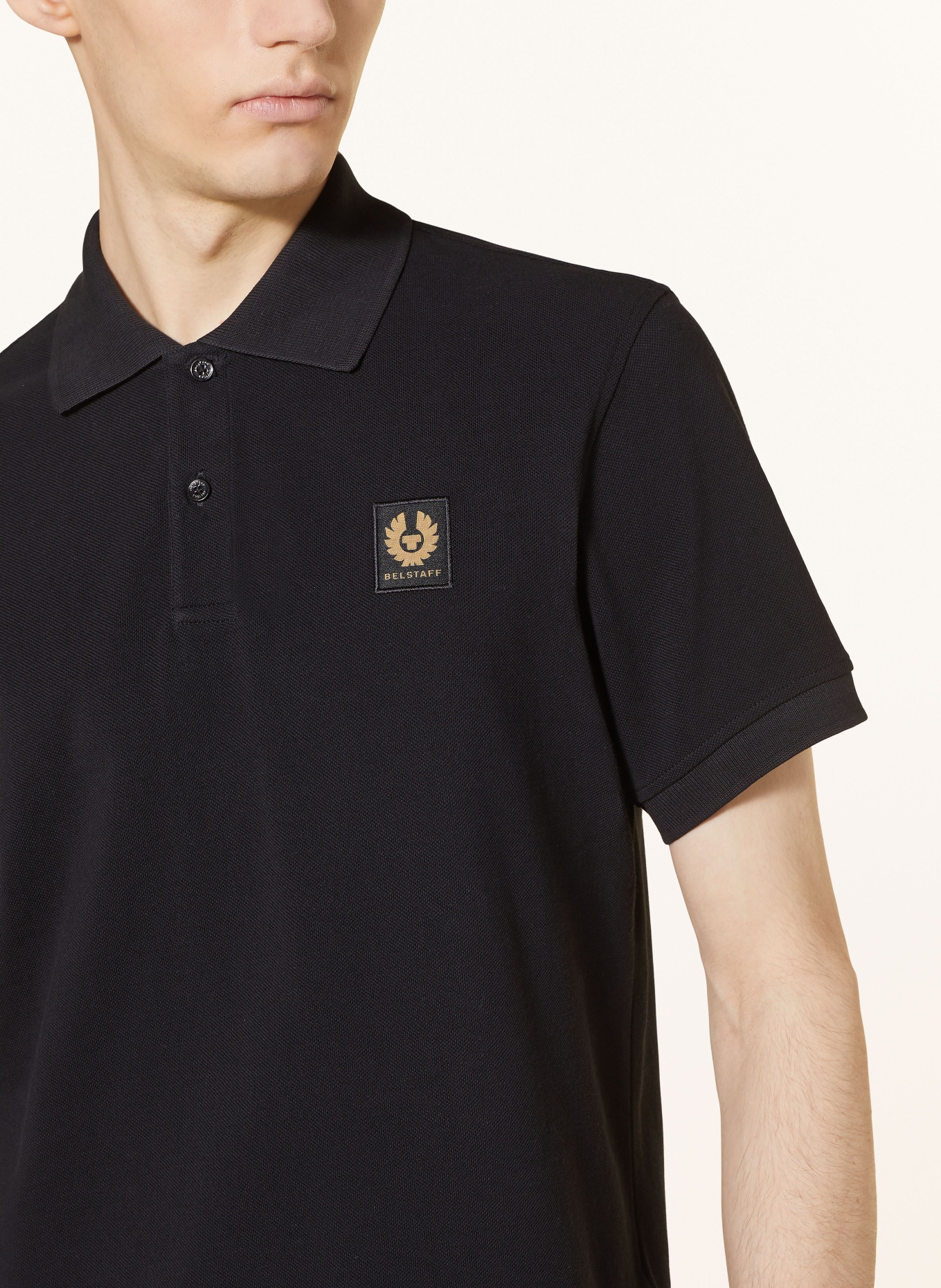 BELSTAFF Piqué polo shirt, Color: BLACK (Image 4)