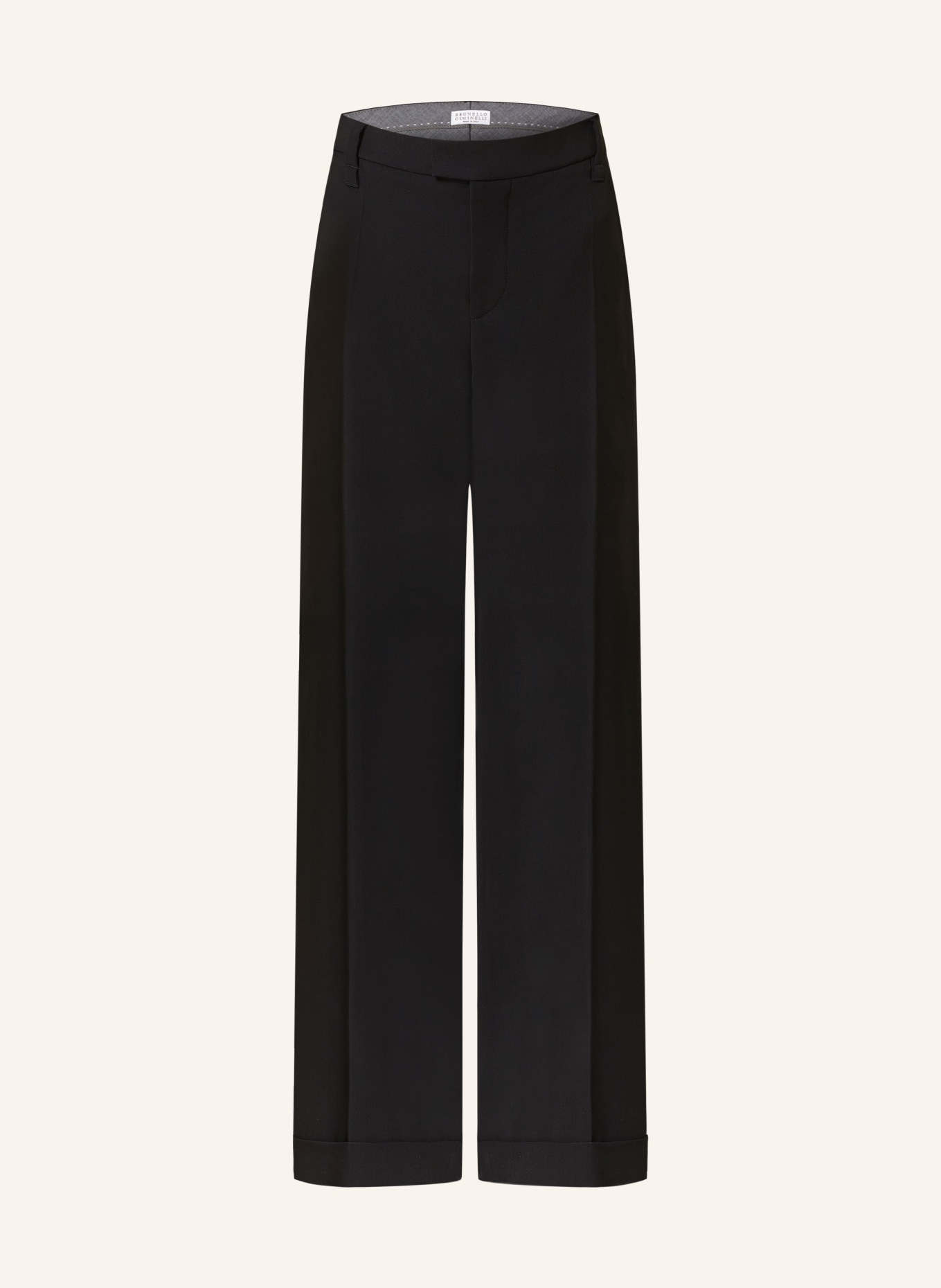 BRUNELLO CUCINELLI Wide leg trousers, Color: BLACK (Image 1)