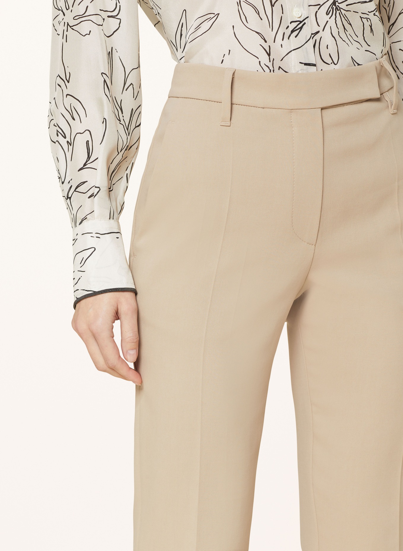BRUNELLO CUCINELLI Wide leg trousers, Color: BEIGE (Image 5)