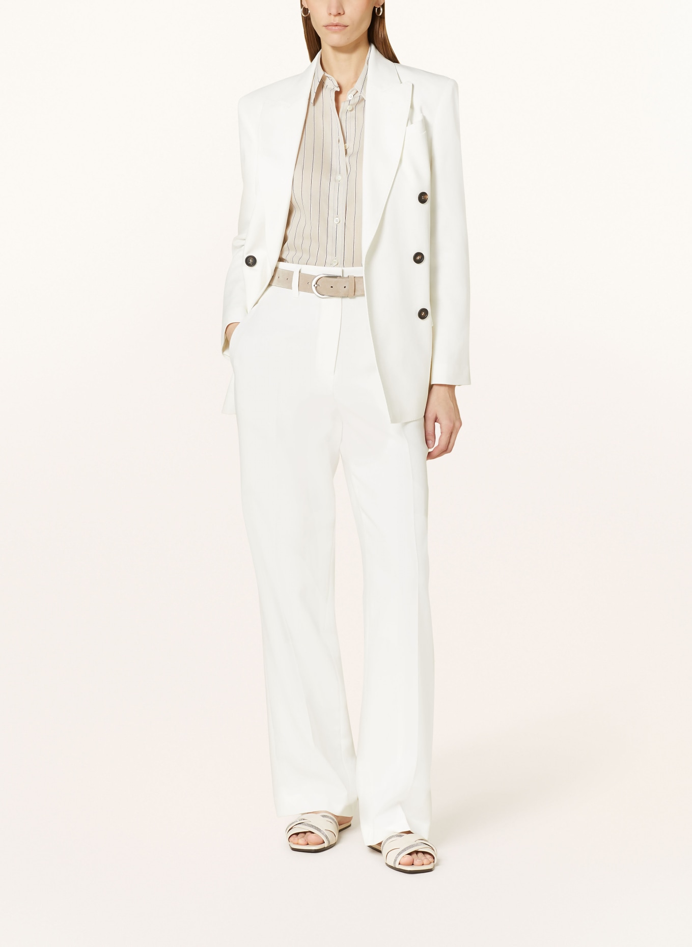 BRUNELLO CUCINELLI Wide leg trousers, Color: WHITE (Image 2)