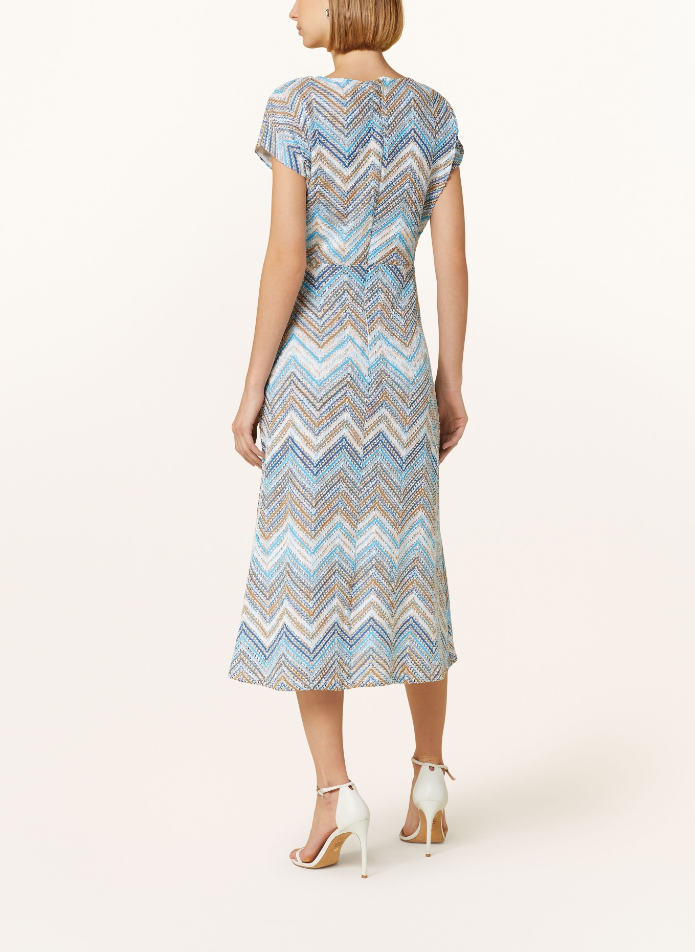 s.Oliver BLACK LABEL Knit dress, Color: LIGHT BLUE/ BEIGE/ WHITE (Image 3)