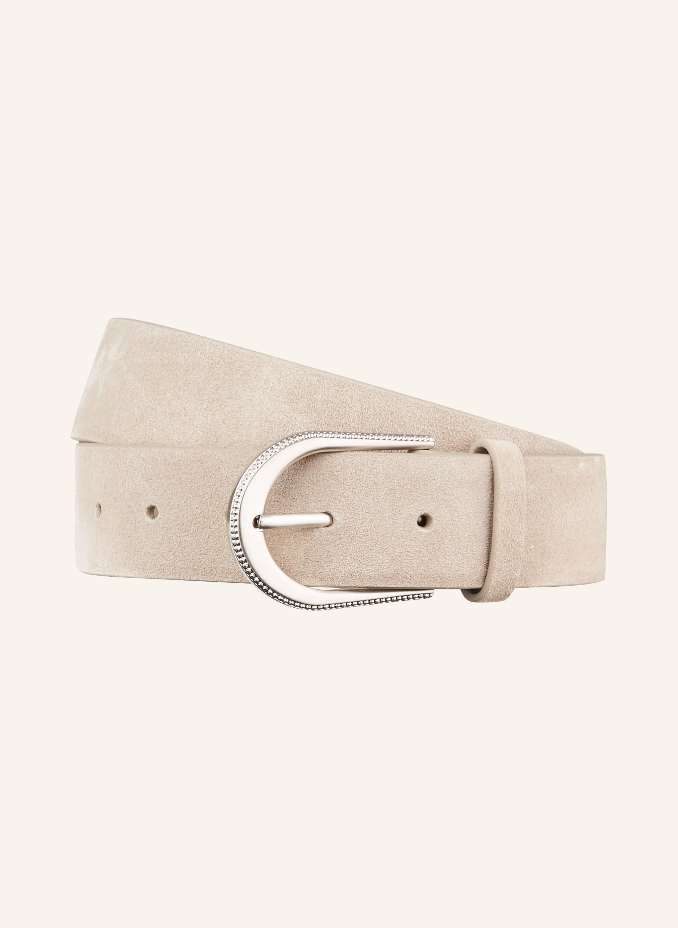 BRUNELLO CUCINELLI Leather belt CINTA, Color: LIGHT GRAY (Image 1)