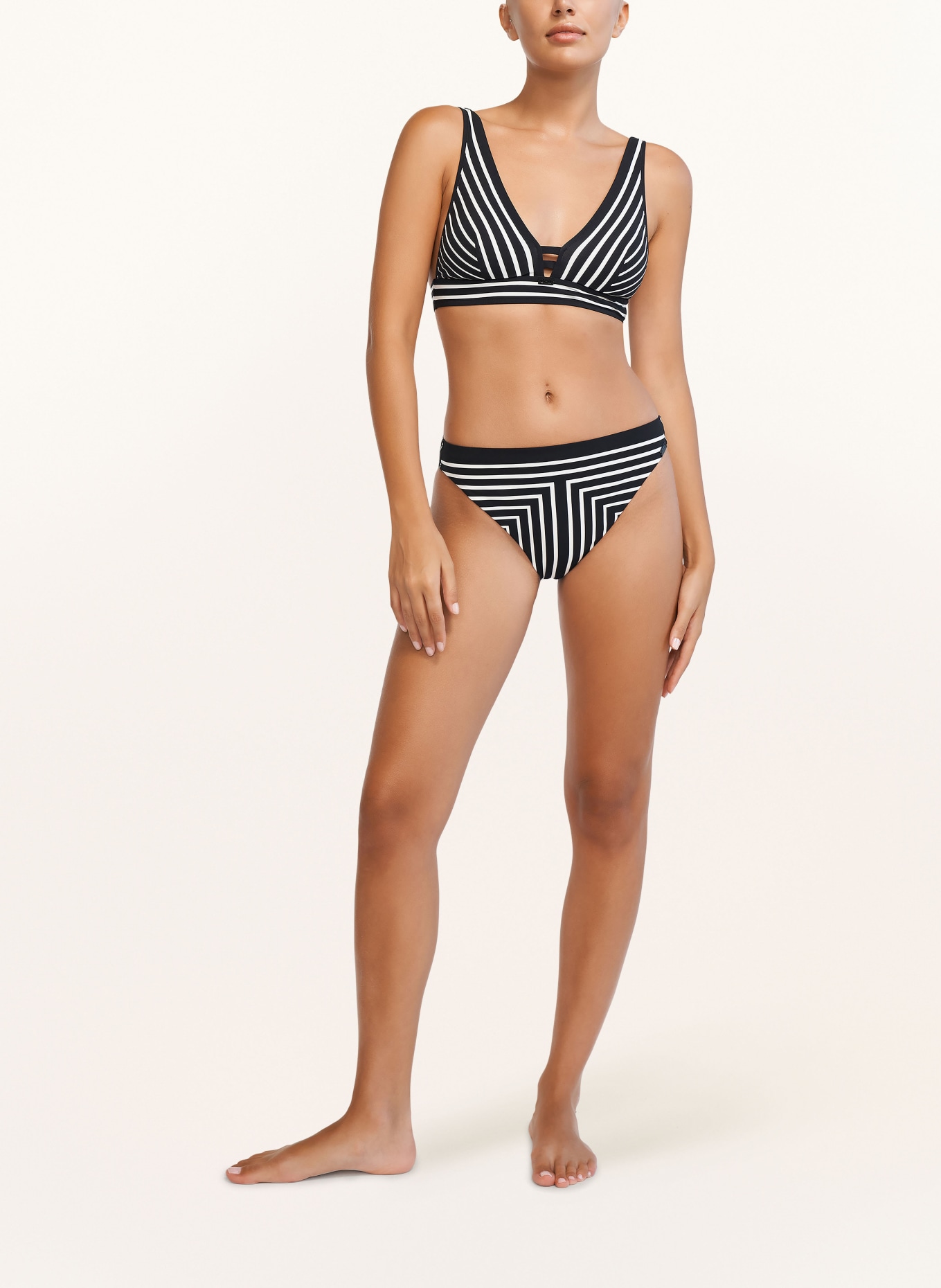 MARYAN MEHLHORN Bralette bikini top ALLUSIONS, Color: BLACK/ WHITE (Image 6)