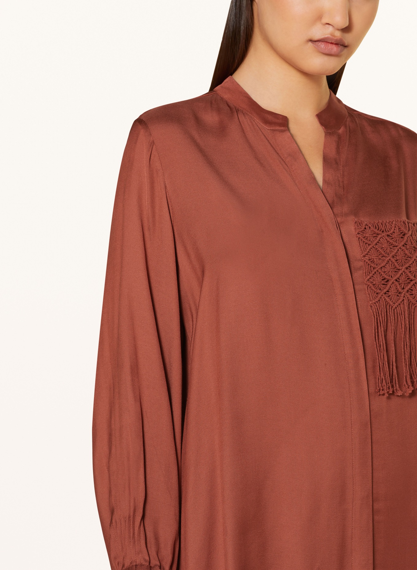 MARYAN MEHLHORN Tunic CRAFT, Color: DARK RED (Image 4)