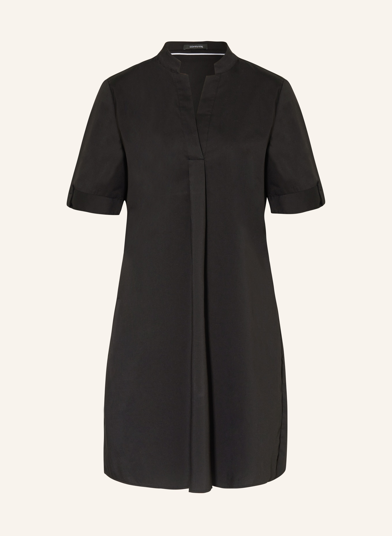comma Dress with 3/4 sleeves, Color: BLACK (Image 1)