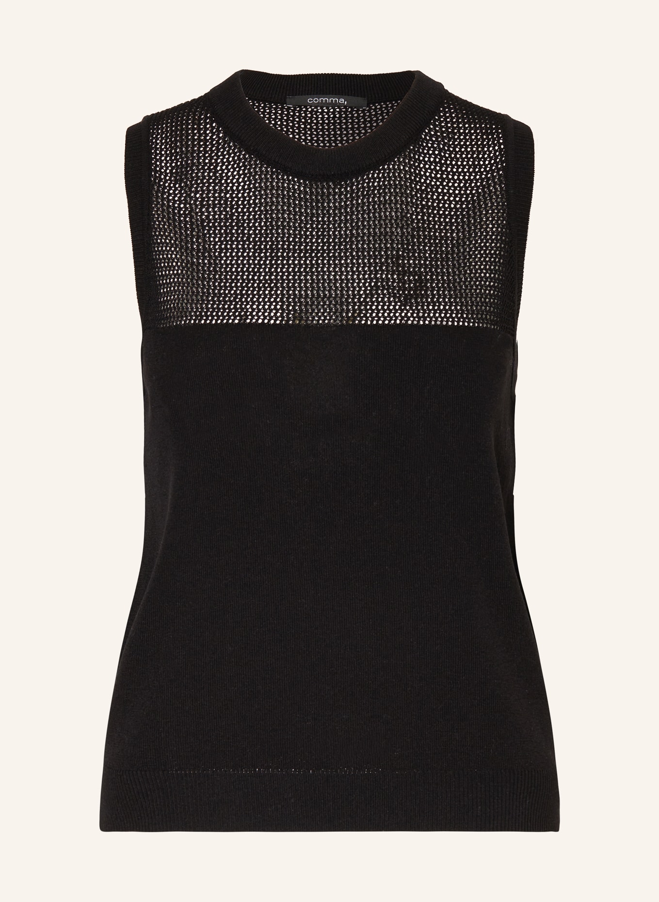 comma Knit top, Color: BLACK (Image 1)