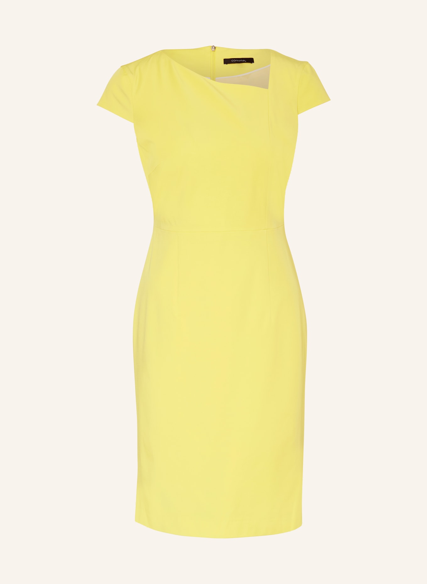 comma Sheath dress, Color: YELLOW (Image 1)