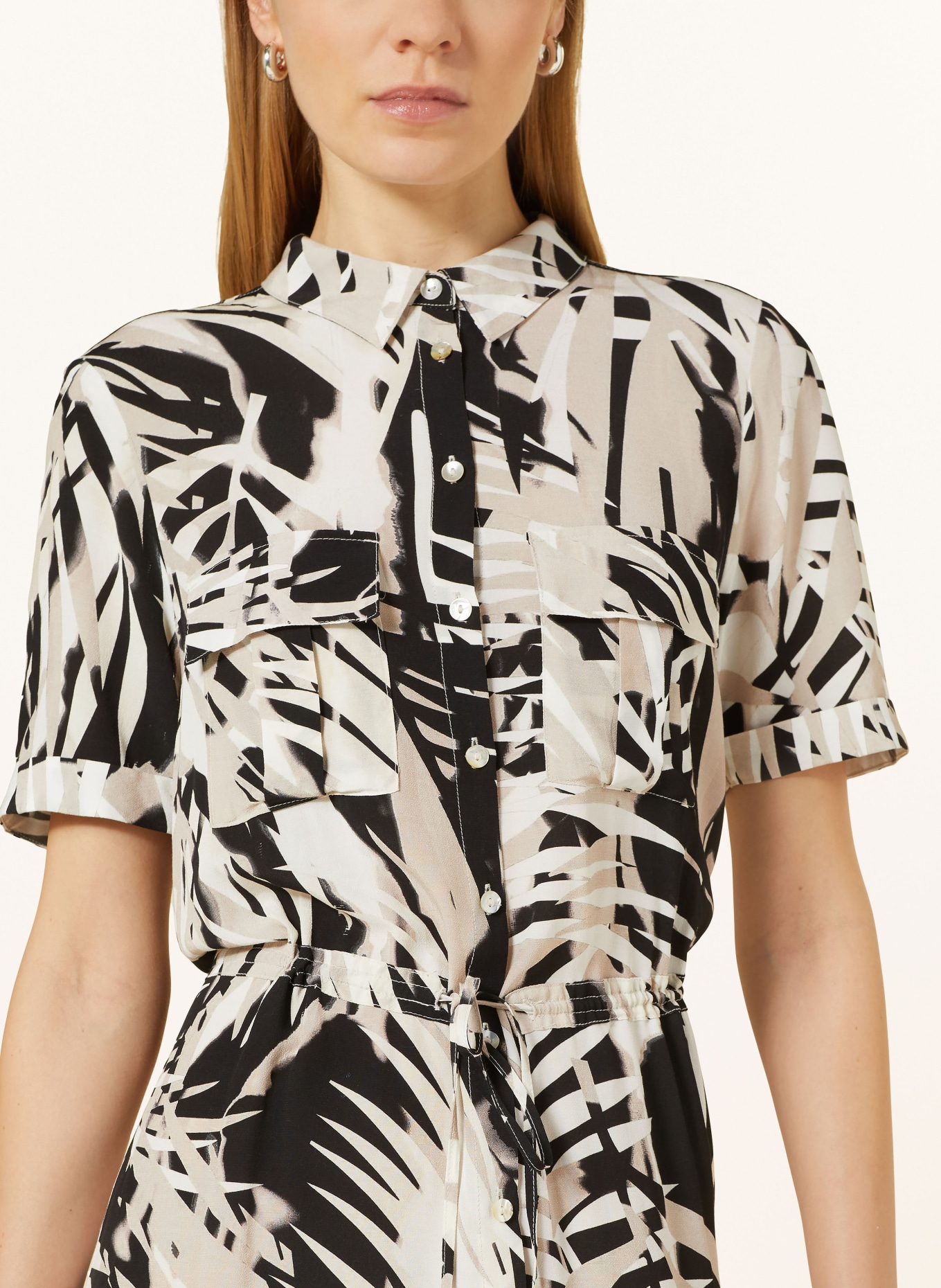 comma Shirt dress, Color: CREAM/ BLACK (Image 4)