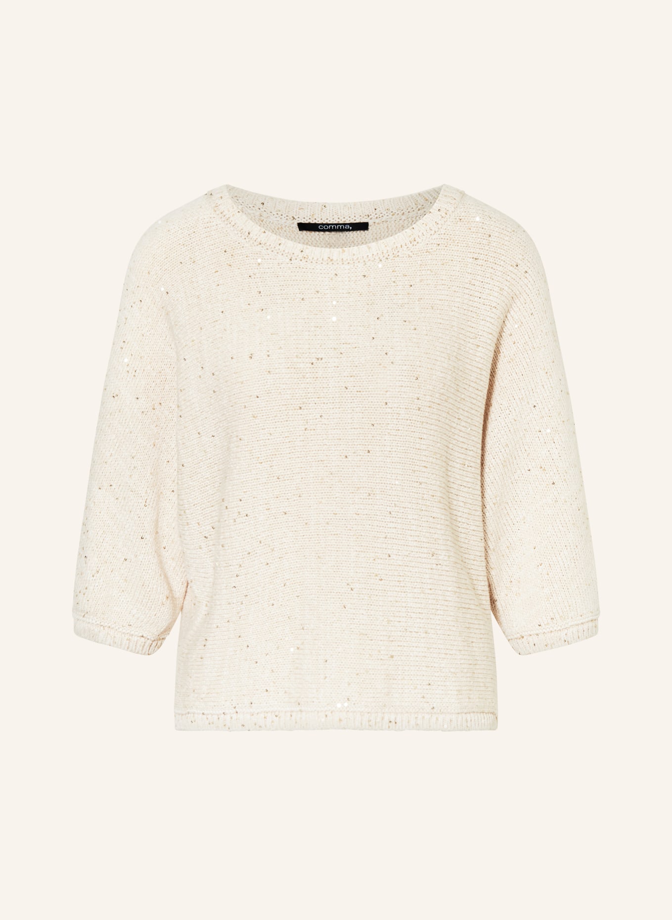 comma Sweater with glitter thread, Color: CREAM (Image 1)