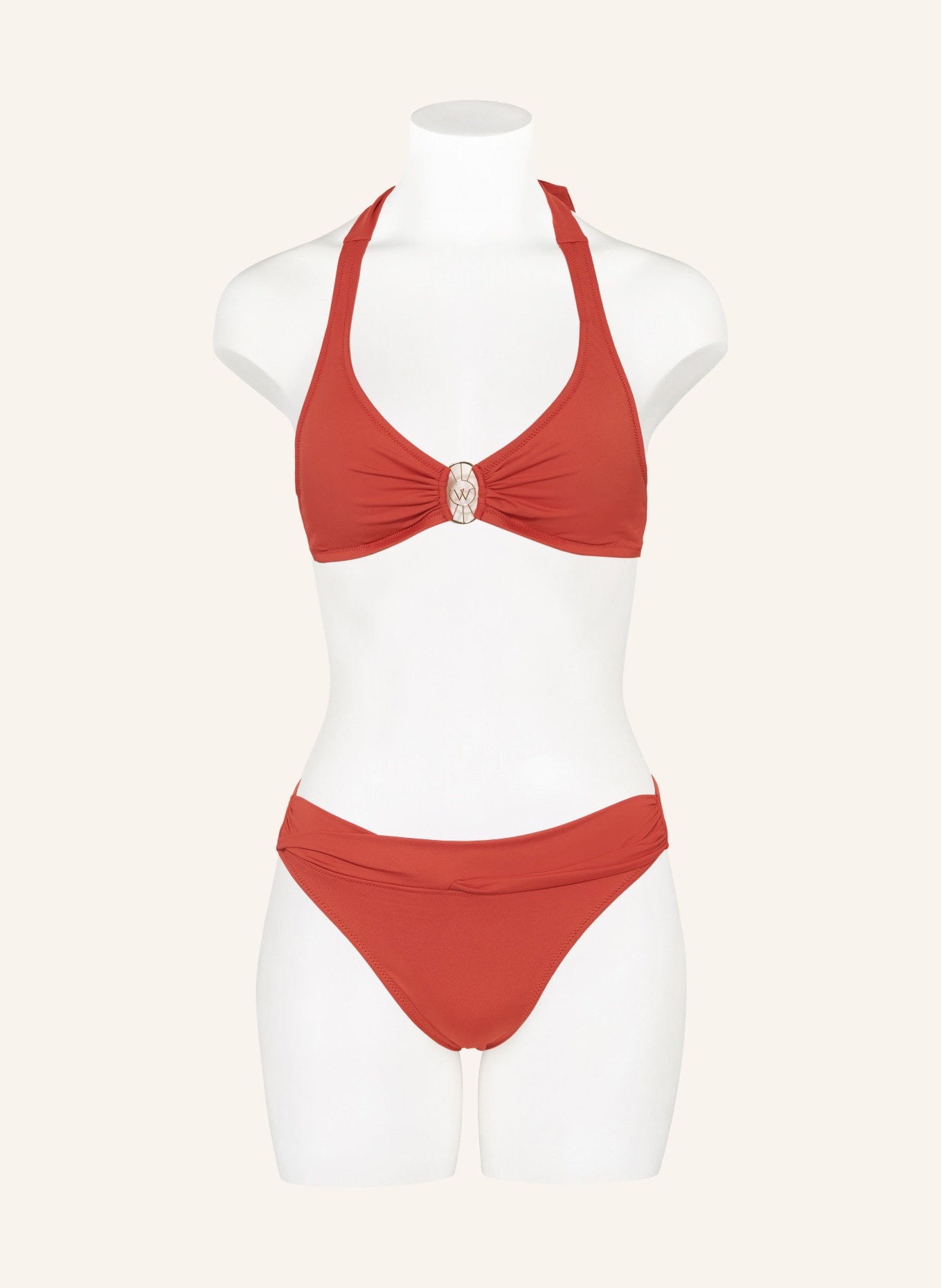 watercult Halter neck bikini top THE ESSENTIALS, Color: DARK ORANGE (Image 2)