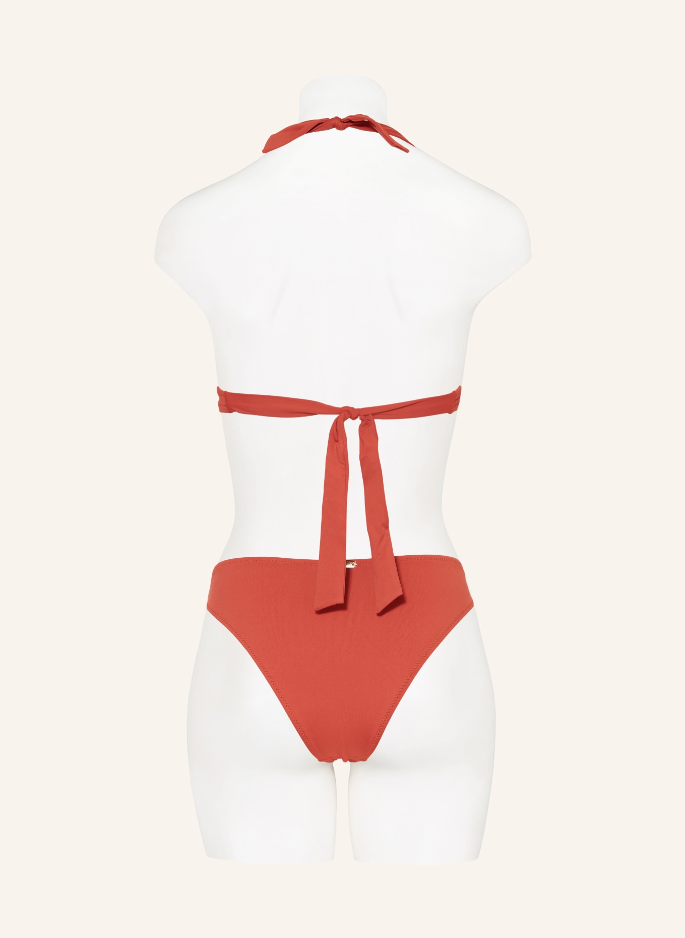 watercult Halter neck bikini top THE ESSENTIALS, Color: DARK ORANGE (Image 3)