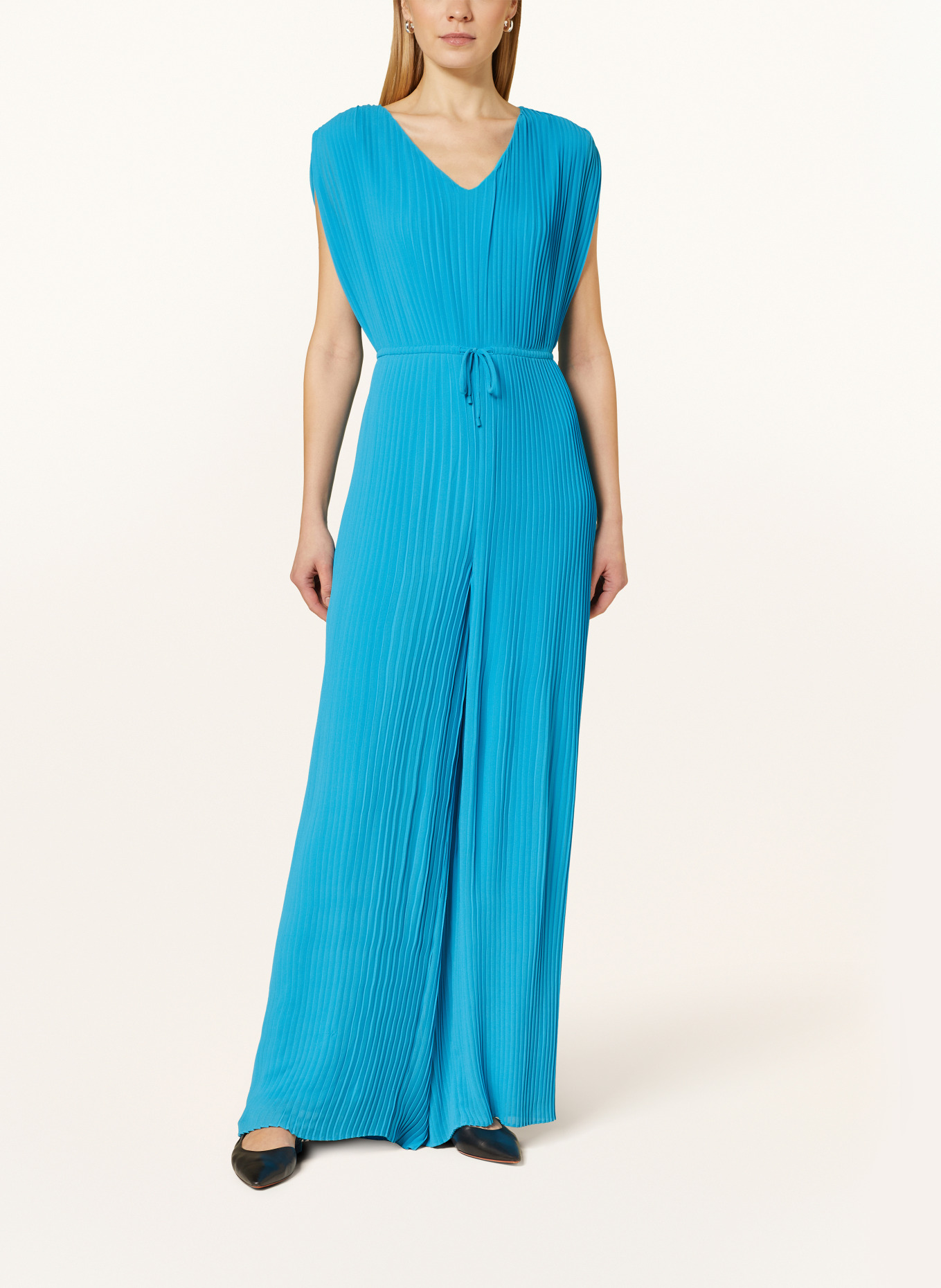 comma Jumpsuit mit Plissees, Farbe: TÜRKIS (Bild 2)