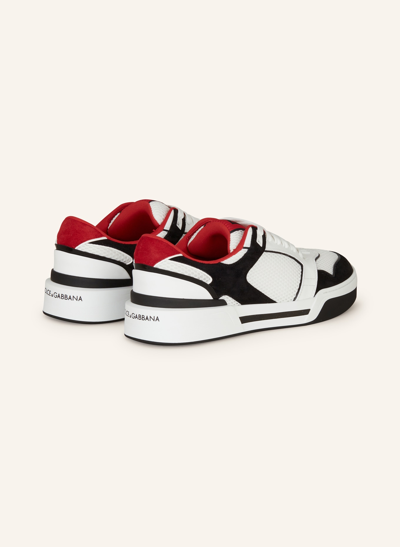 DOLCE & GABBANA Sneakers NEW ROMA, Color: WHITE/ BLACK/ RED (Image 2)