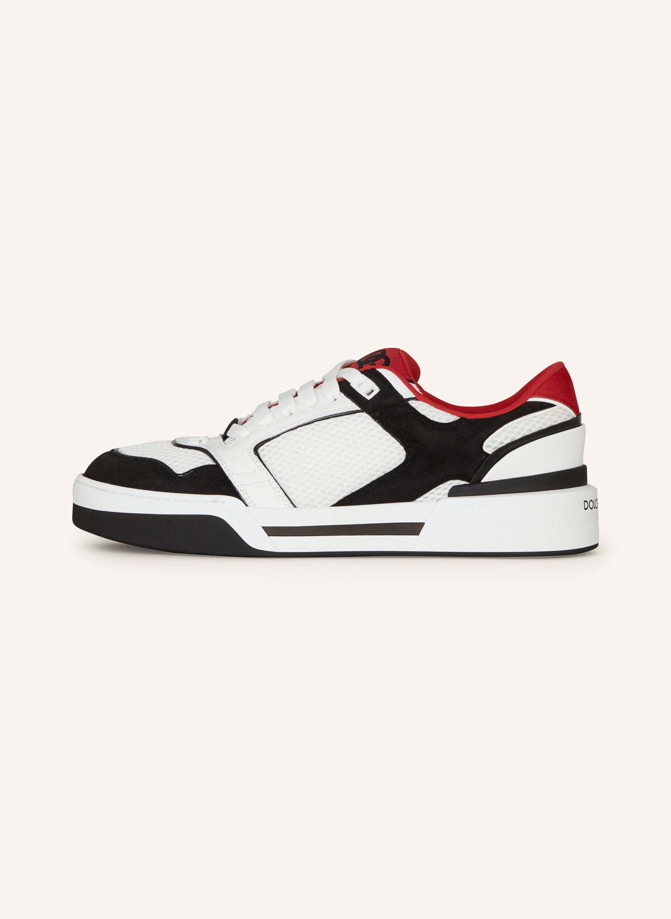 DOLCE & GABBANA Sneakers NEW ROMA, Color: WHITE/ BLACK/ RED (Image 4)