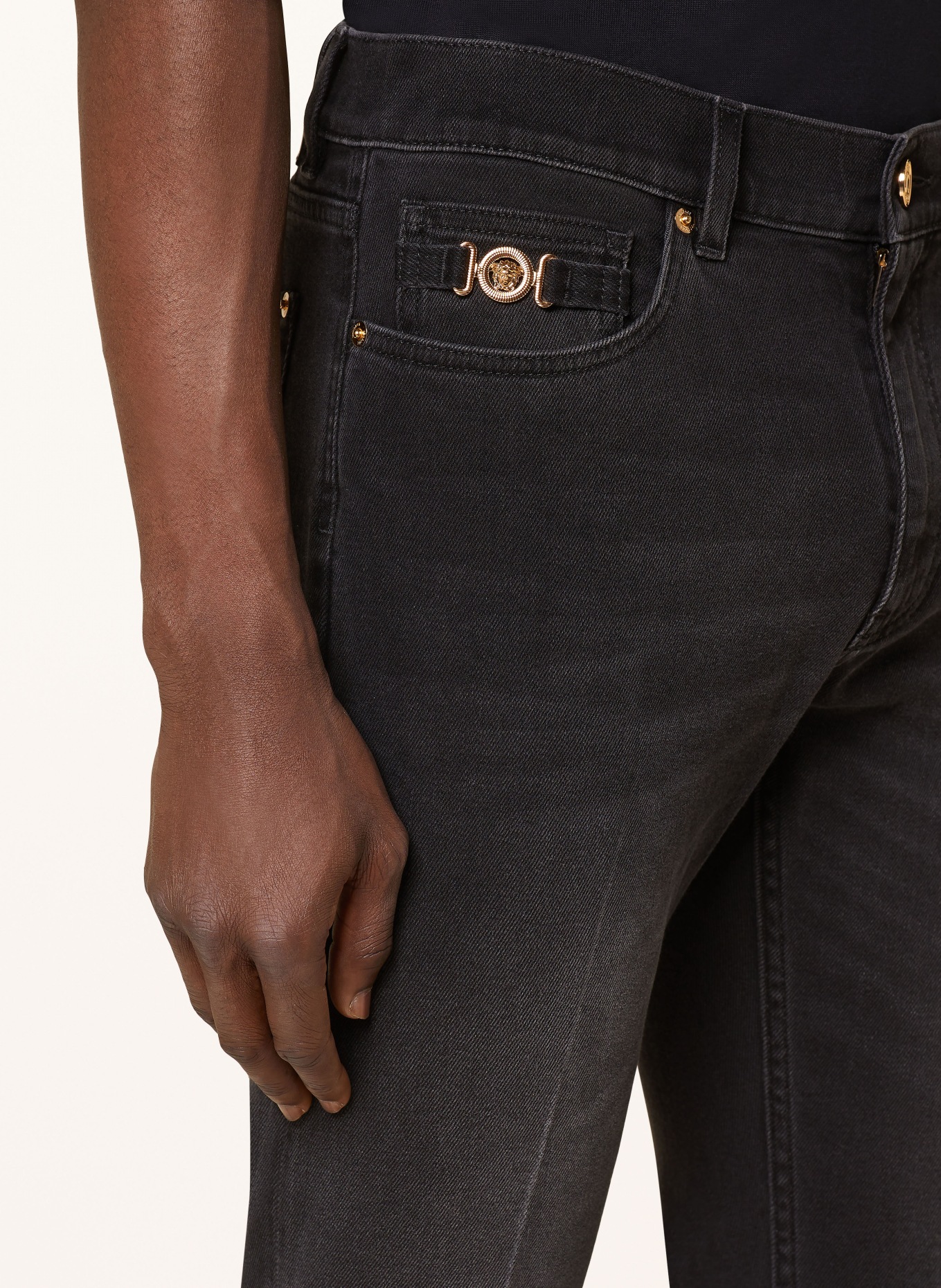 VERSACE Jeans Skinny Fit, Farbe: SCHWARZ (Bild 5)