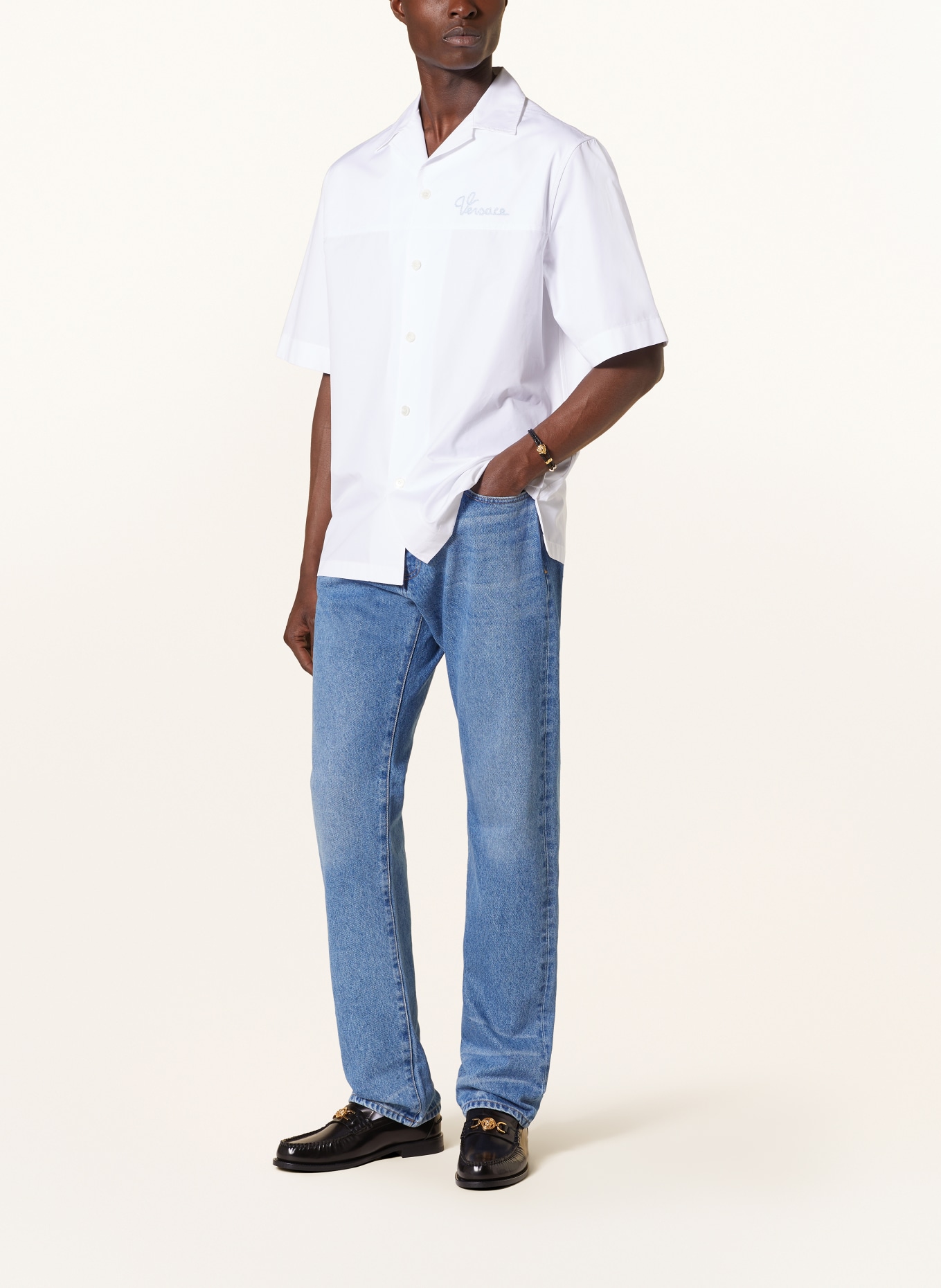 VERSACE Resort shirt comfort fit, Color: WHITE (Image 2)