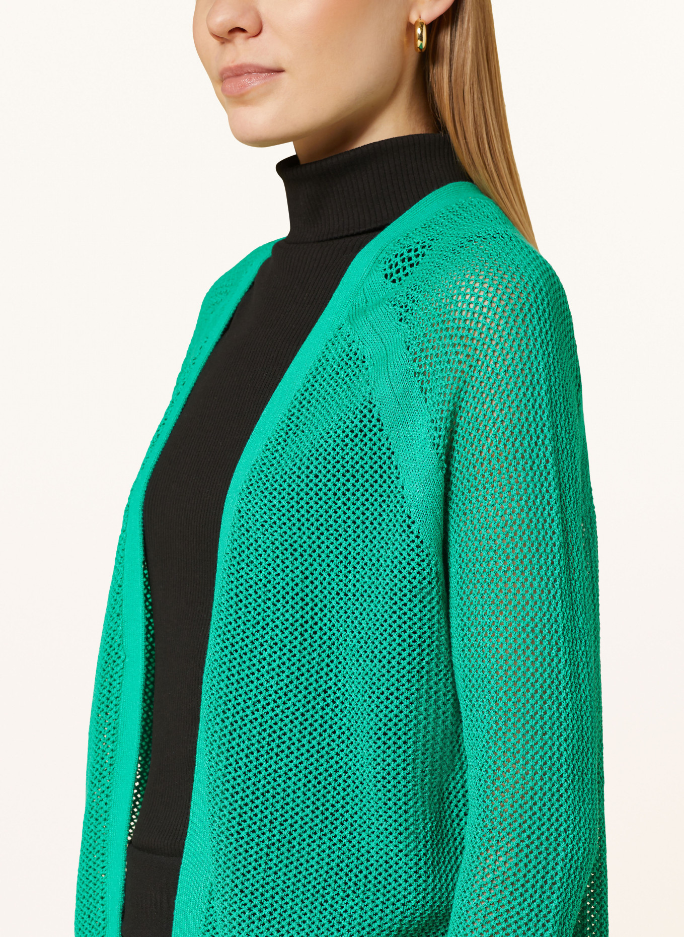 comma casual identity Knit cardigan, Color: GREEN (Image 4)