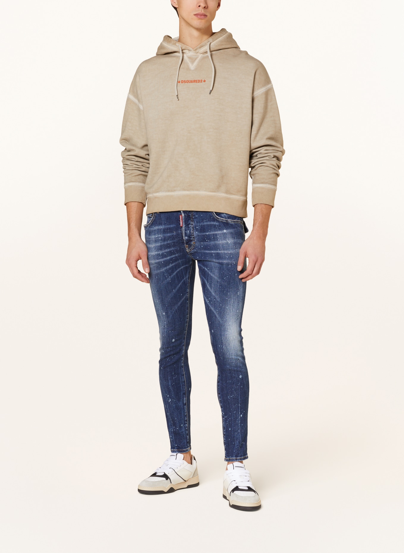 DSQUARED2 Oversized hoodie, Color: BEIGE (Image 2)