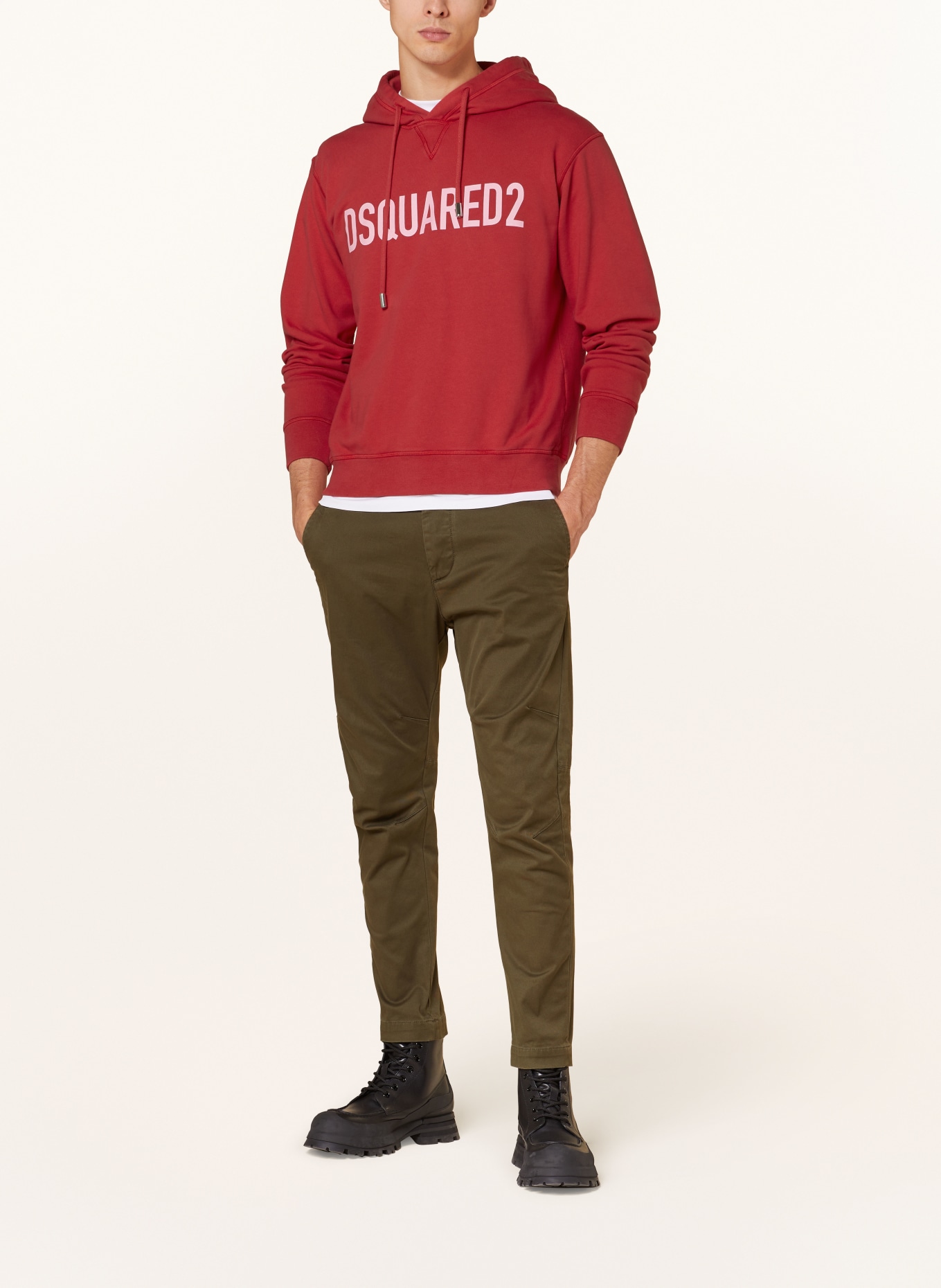 DSQUARED2 Hoodie, Color: RED (Image 2)