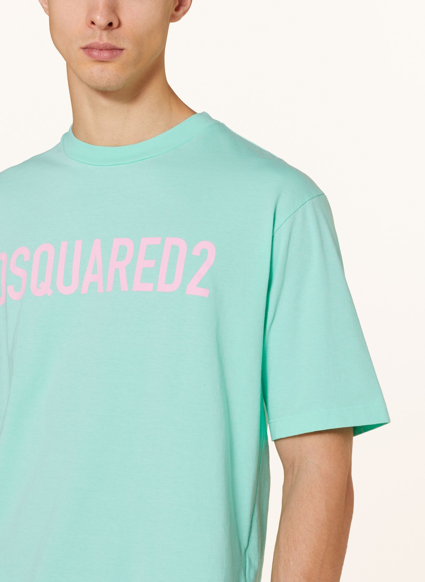 DSQUARED2 T-shirt, Color: TURQUOISE/ PINK (Image 4)