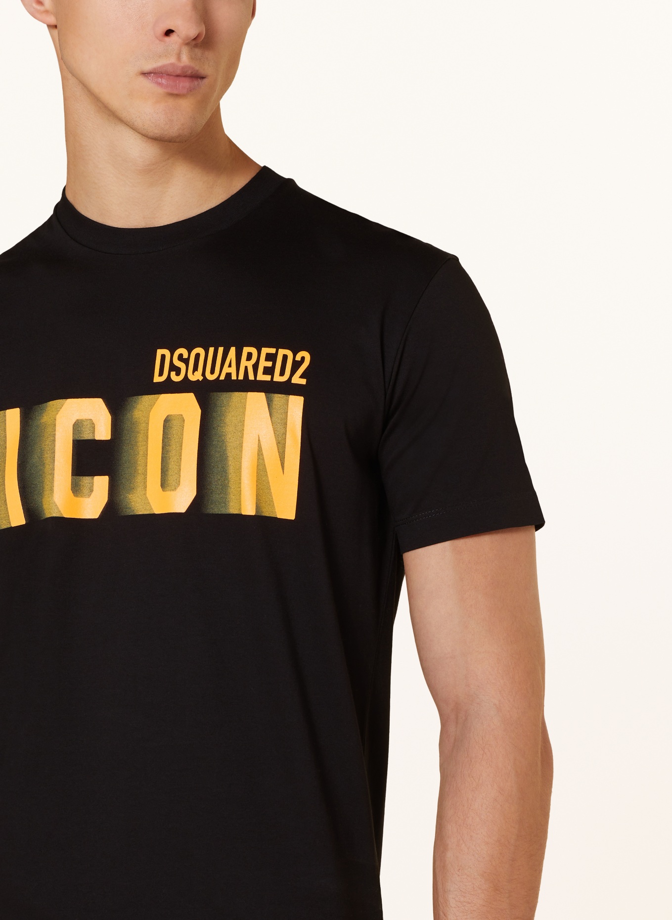 DSQUARED2 T-Shirt ICON, Farbe: SCHWARZ/ ORANGE (Bild 4)