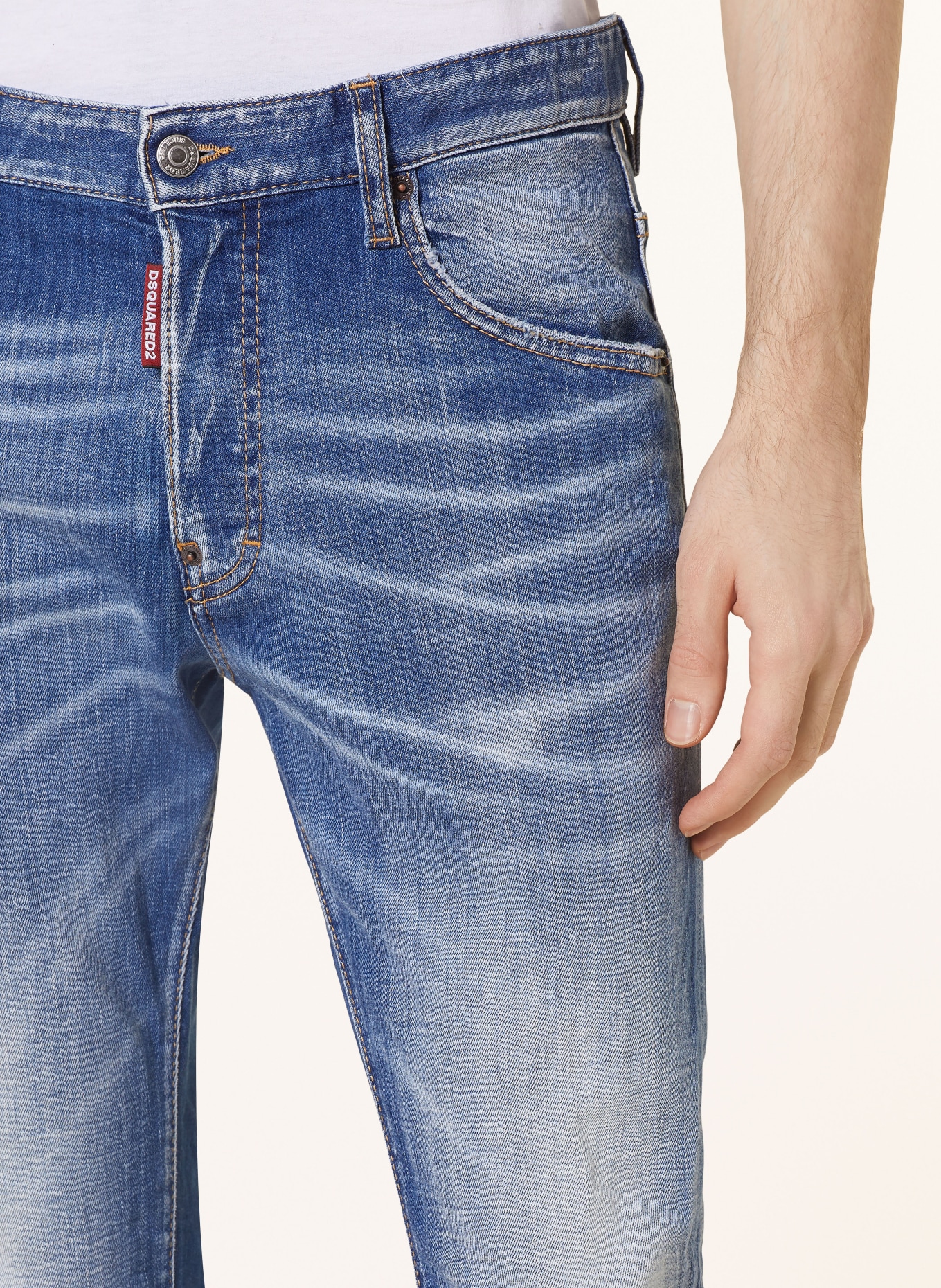 DSQUARED2 Destroyed jeans SKATER JEAN slim fit, Color: BLUE (Image 5)
