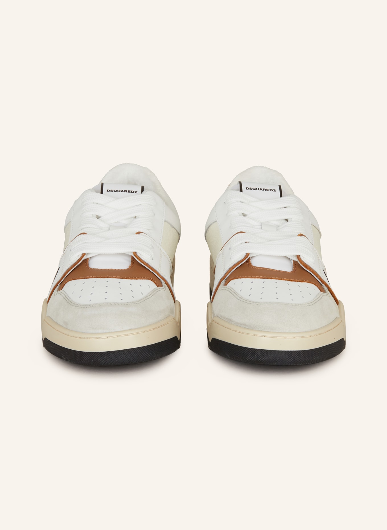 DSQUARED2 Sneakers SPIKE, Color: WHITE/ COGNAC/ CREAM (Image 3)