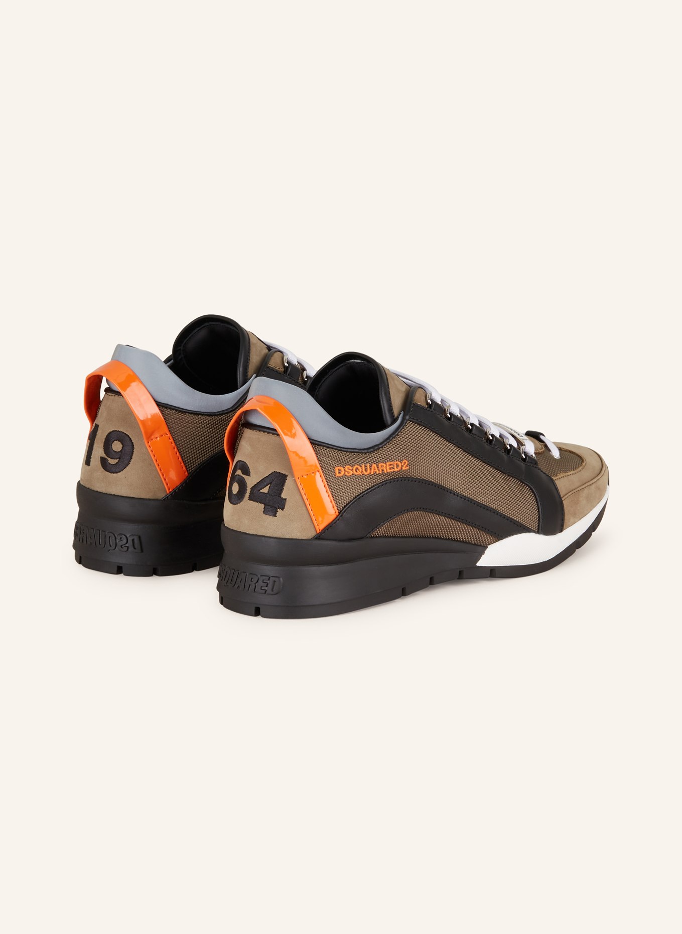 DSQUARED2 Sneakers LEGENDARY, Color: KHAKI/ BLACK/ NEON ORANGE (Image 2)
