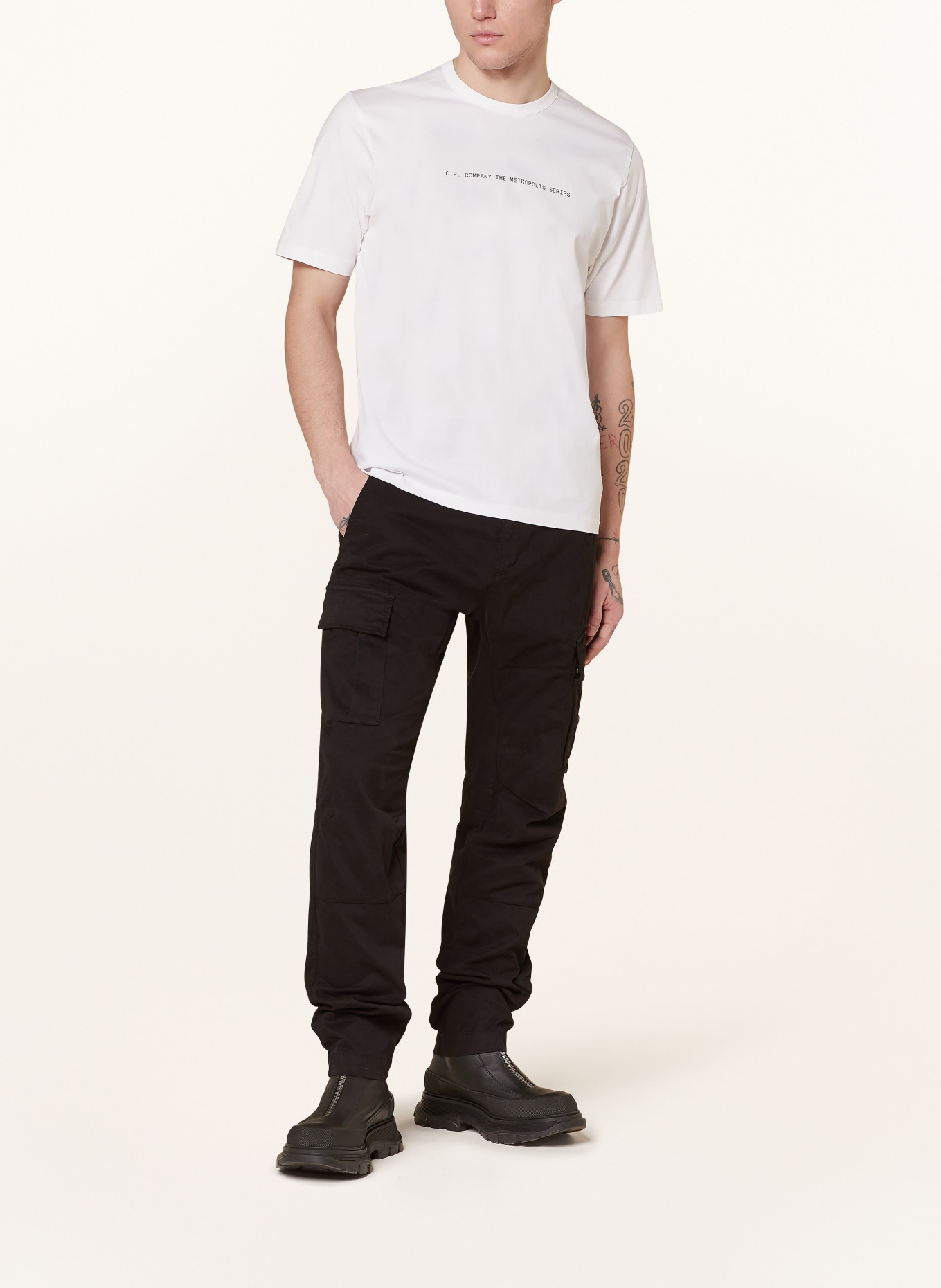 C.P. COMPANY T-shirt, Color: WHITE/ YELLOW/ BLACK (Image 2)