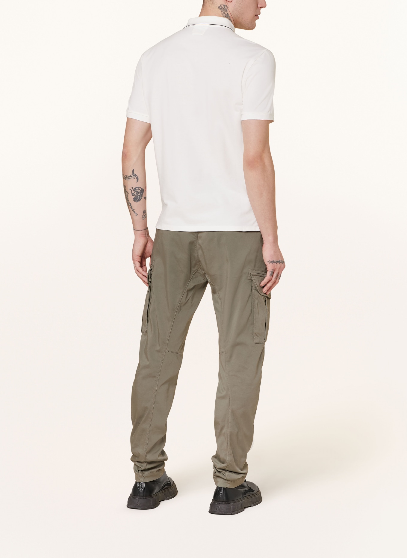 C.P. COMPANY Piqué-Poloshirt Regular Fit, Farbe: WEISS (Bild 3)