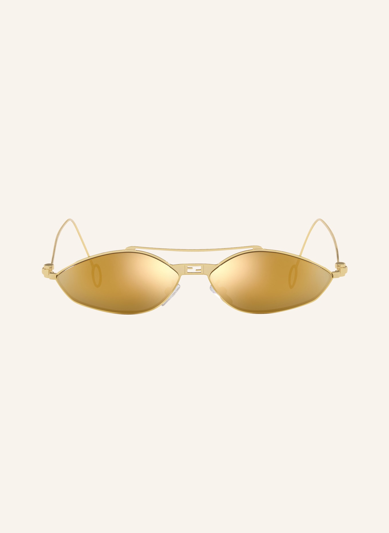 FENDI Sunglasses FN000734 BAGUETTE: 2300D1 - GOLD/BROWN MIRRORED