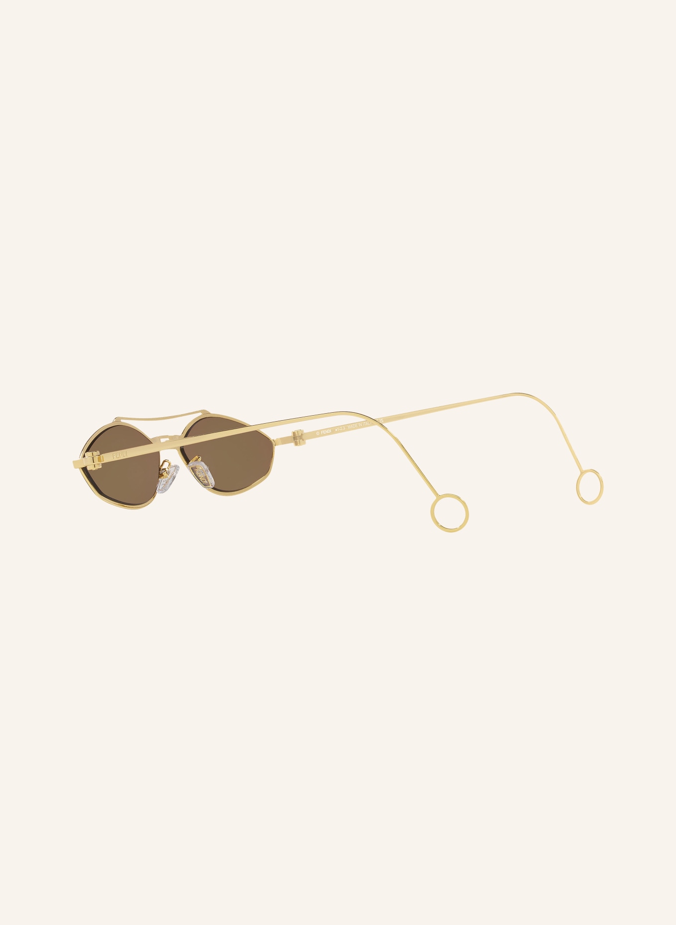 FENDI Sunglasses FN000734 BAGUETTE: 2300D1 - GOLD/BROWN MIRRORED